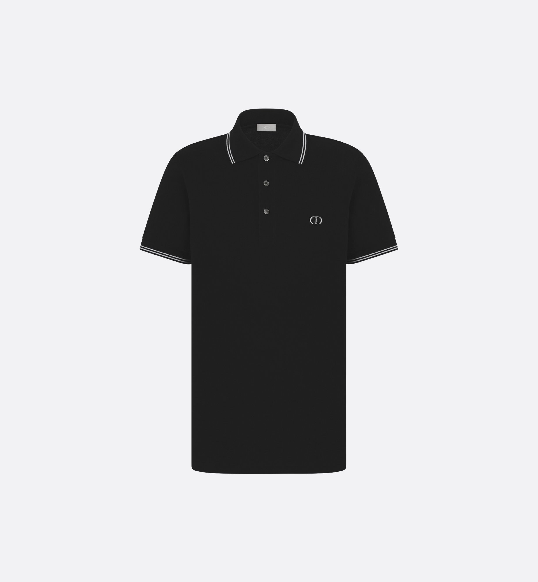 CD Icon Polo 衫黑色棉質網眼布| DIOR CD Icon Polo 衫黑色棉質網眼布| DIOR