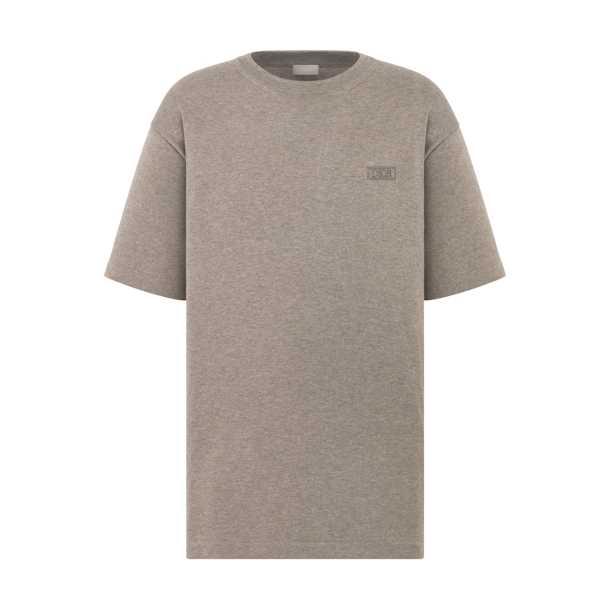  Beige Cotton and Silk Jersey