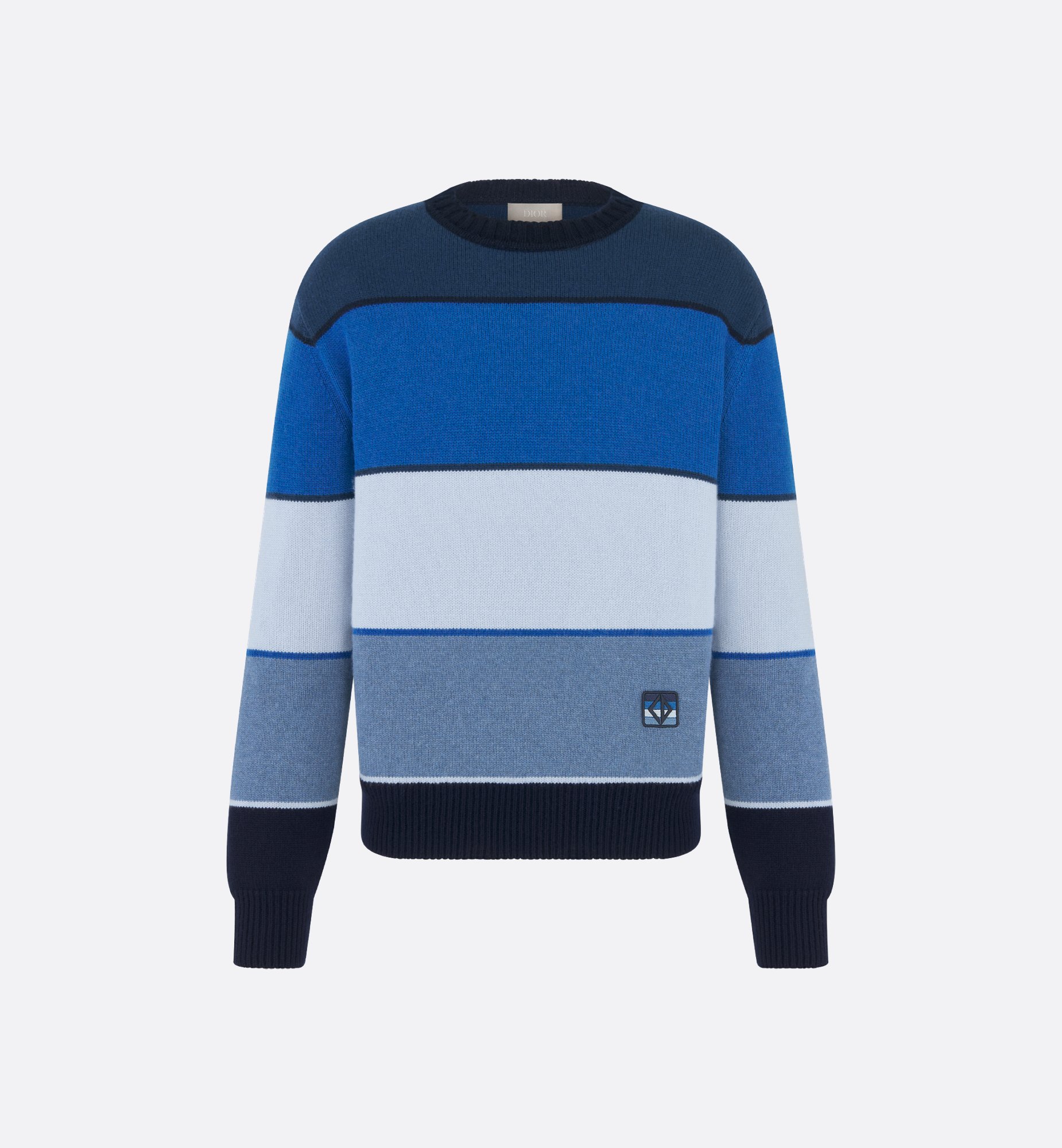 Dior Oblique Sweater Gray Virgin Wool- and Cotton-Blend Dior Oblique Sweater Gray Virgin Wool- and Cotton-Blend