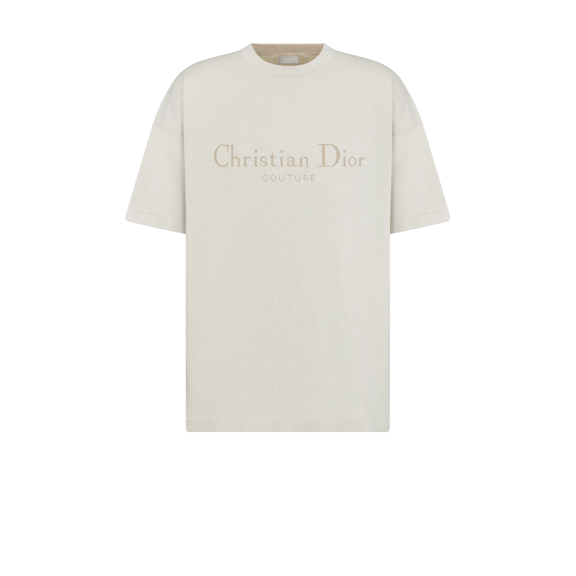 Christian Dior Couture T-Shirt, Relaxed Fit White Cotton Knit E01