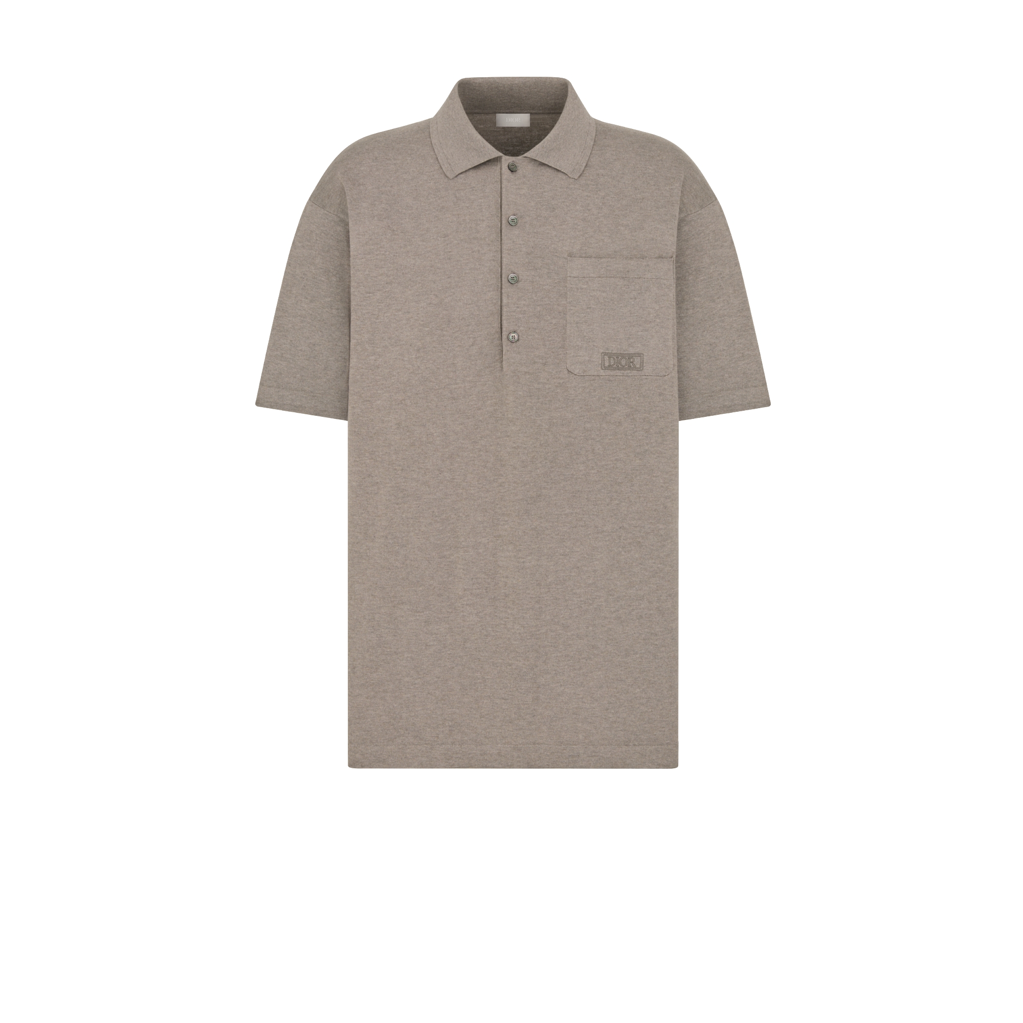 Dior Icons Polo Shirt Beige Cotton and Silk Jersey E01