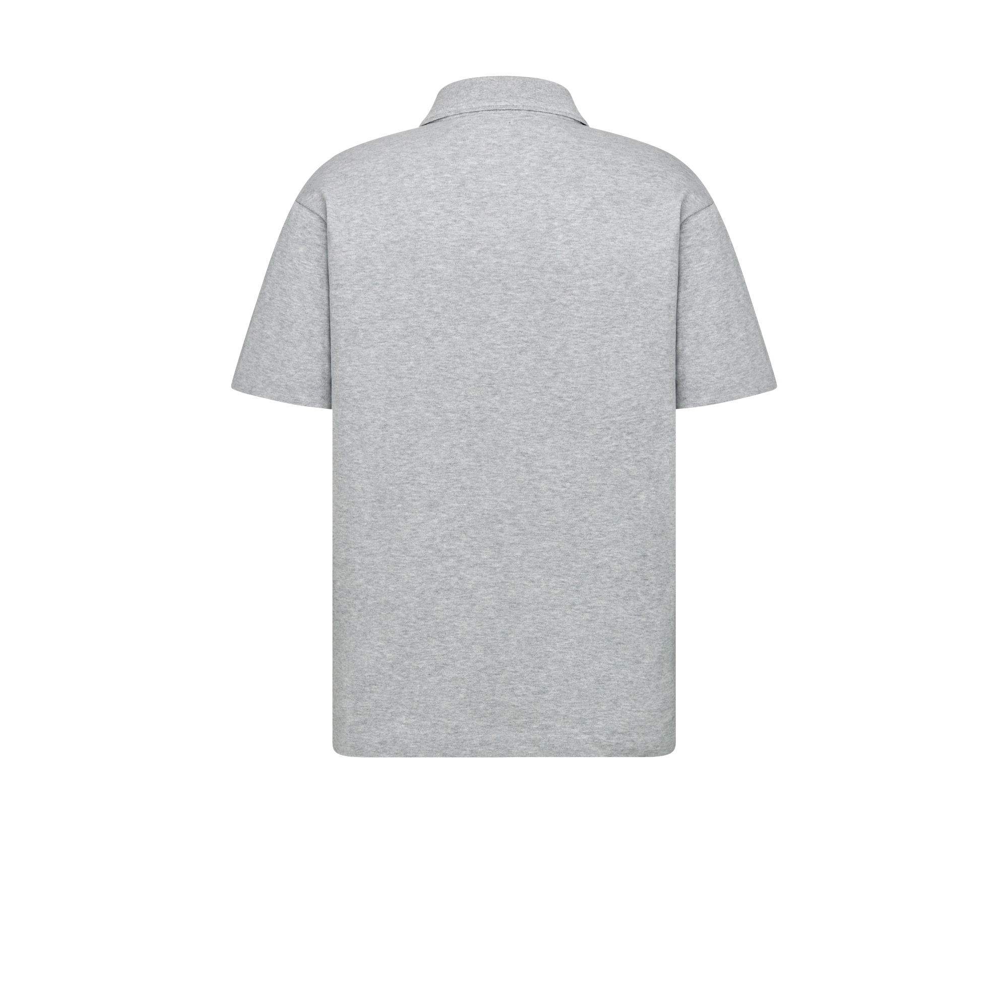 Dior Icons Poloshirt Baumwoll- und Seidenjersey in Grau E08