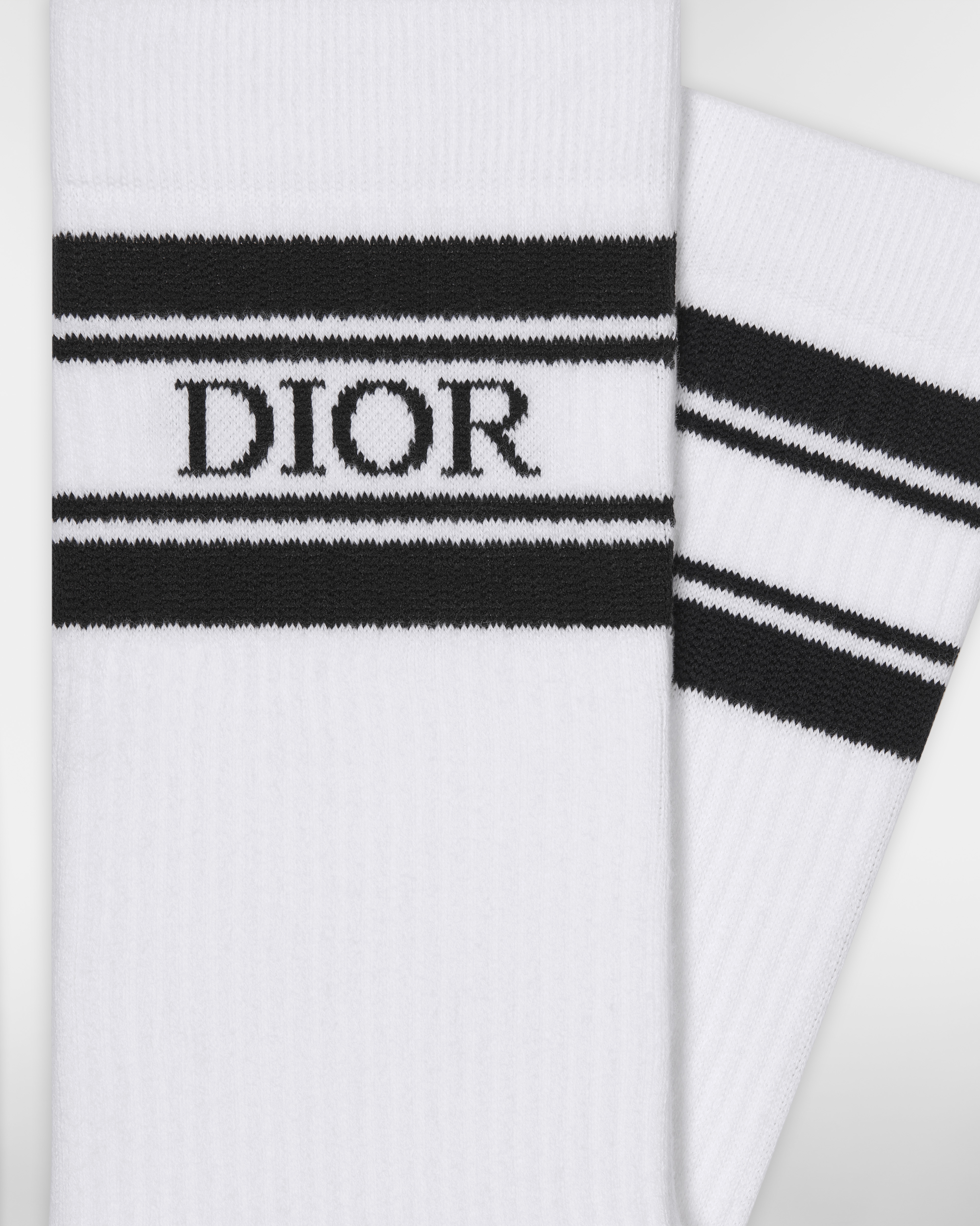 Dior Socks White Cotton Blend E09