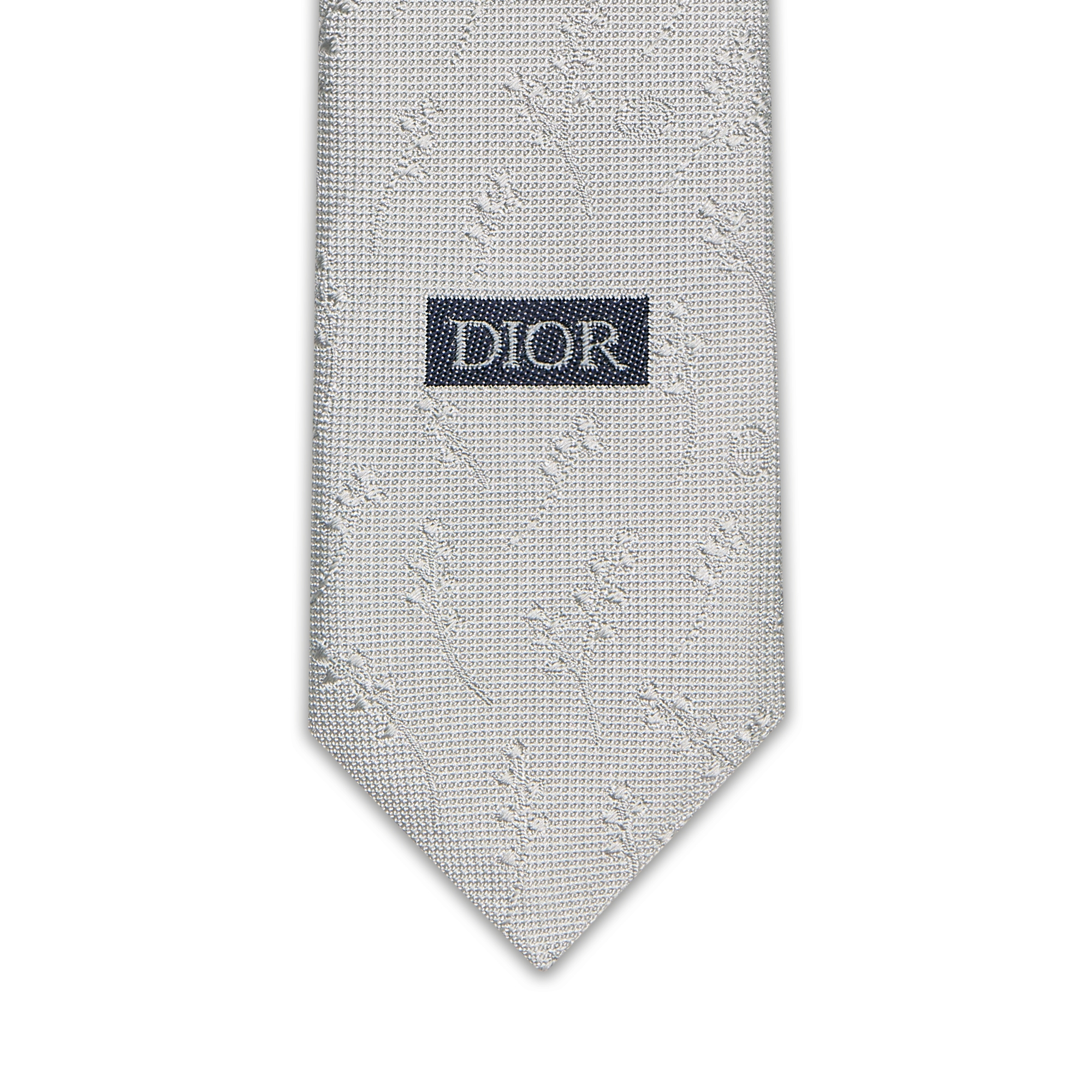 CD Icon Lily of the Valley Tie Gray Silk E09