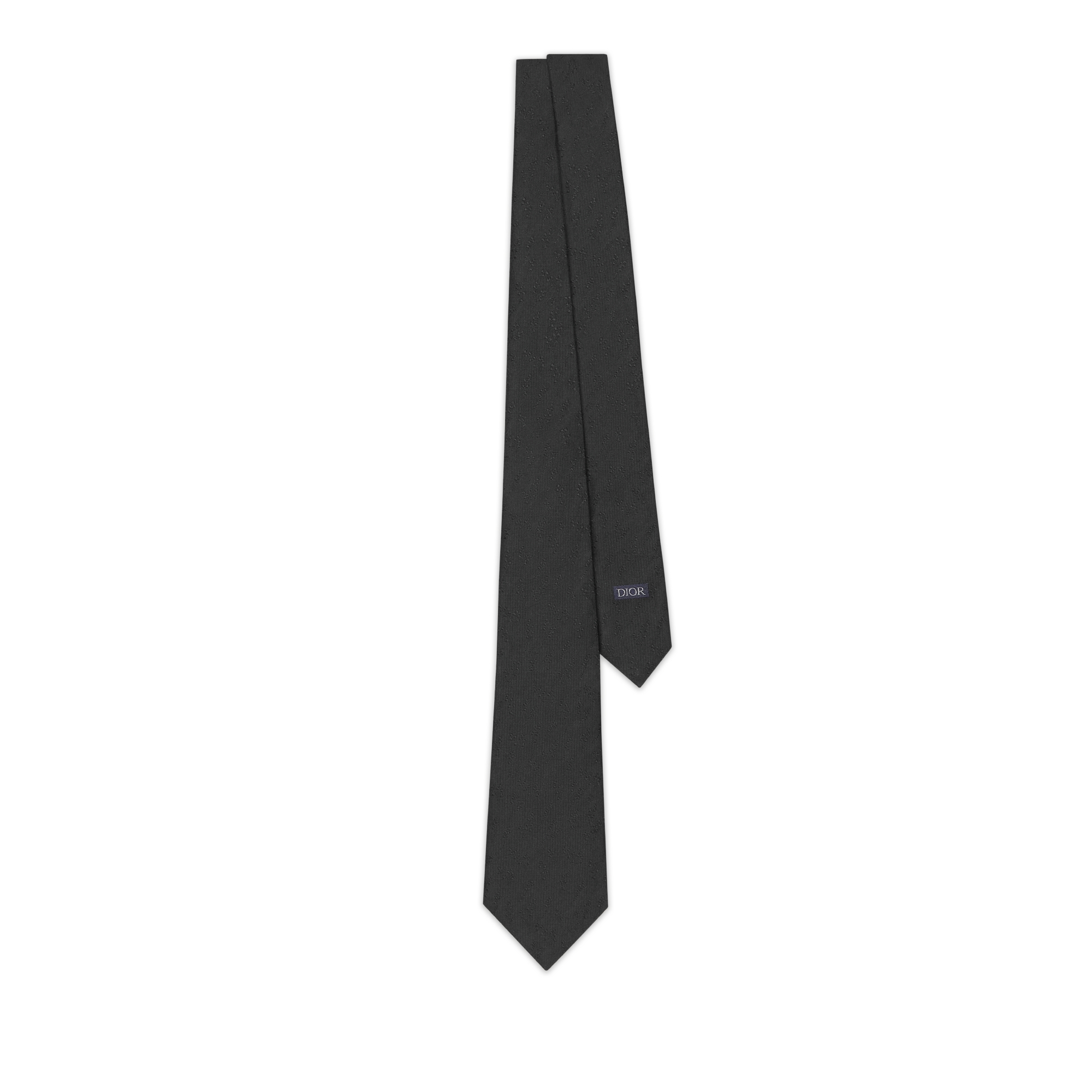 CD Icon Lily of the Valley Tie Black Silk E01