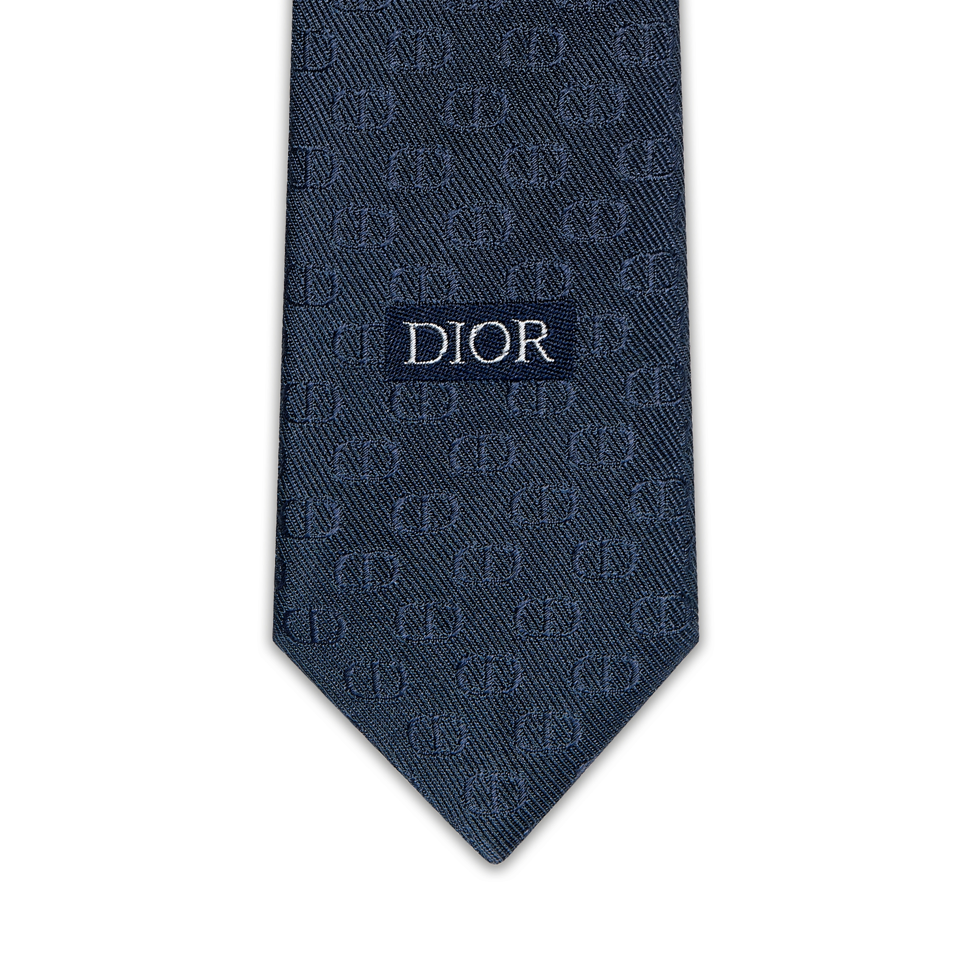 Stropdas met CD Icon Blauwe zijde E09