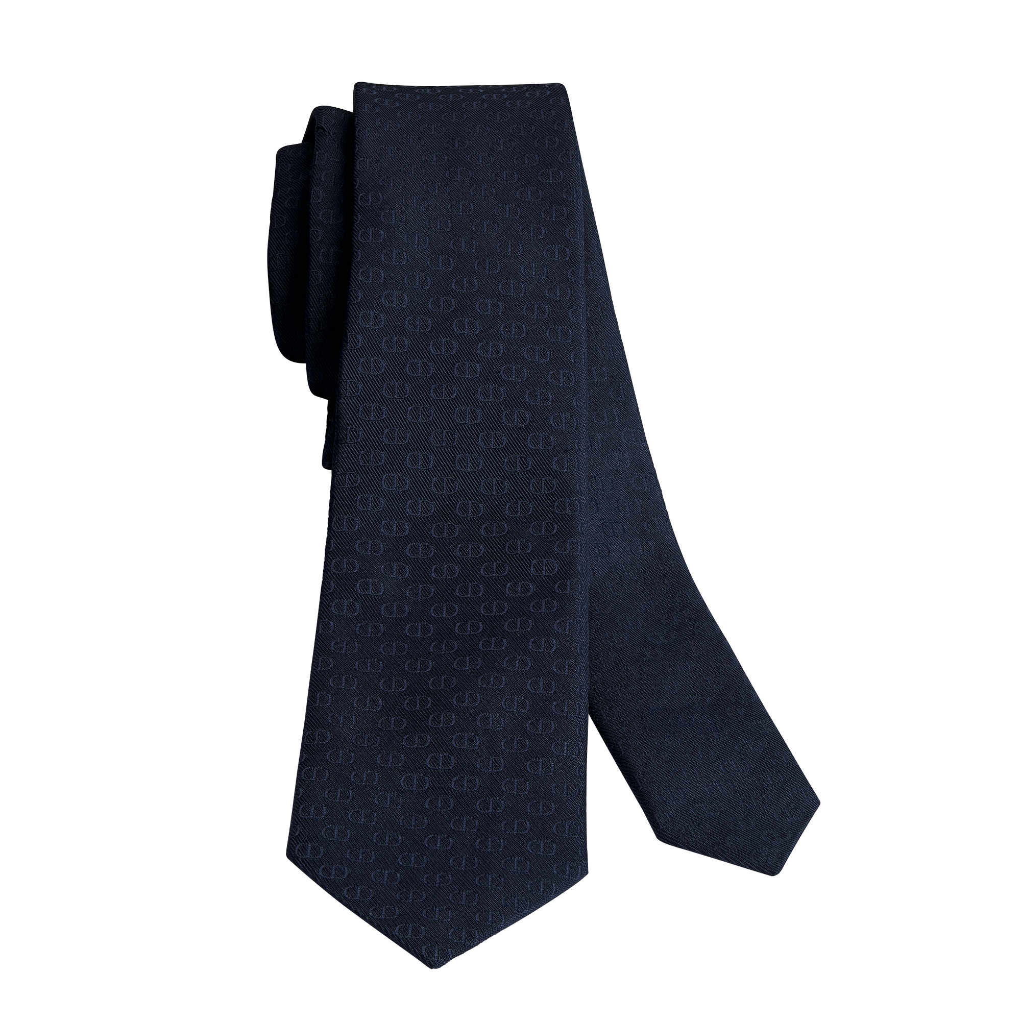 CD Icon Tie Navy Blue Silk E10