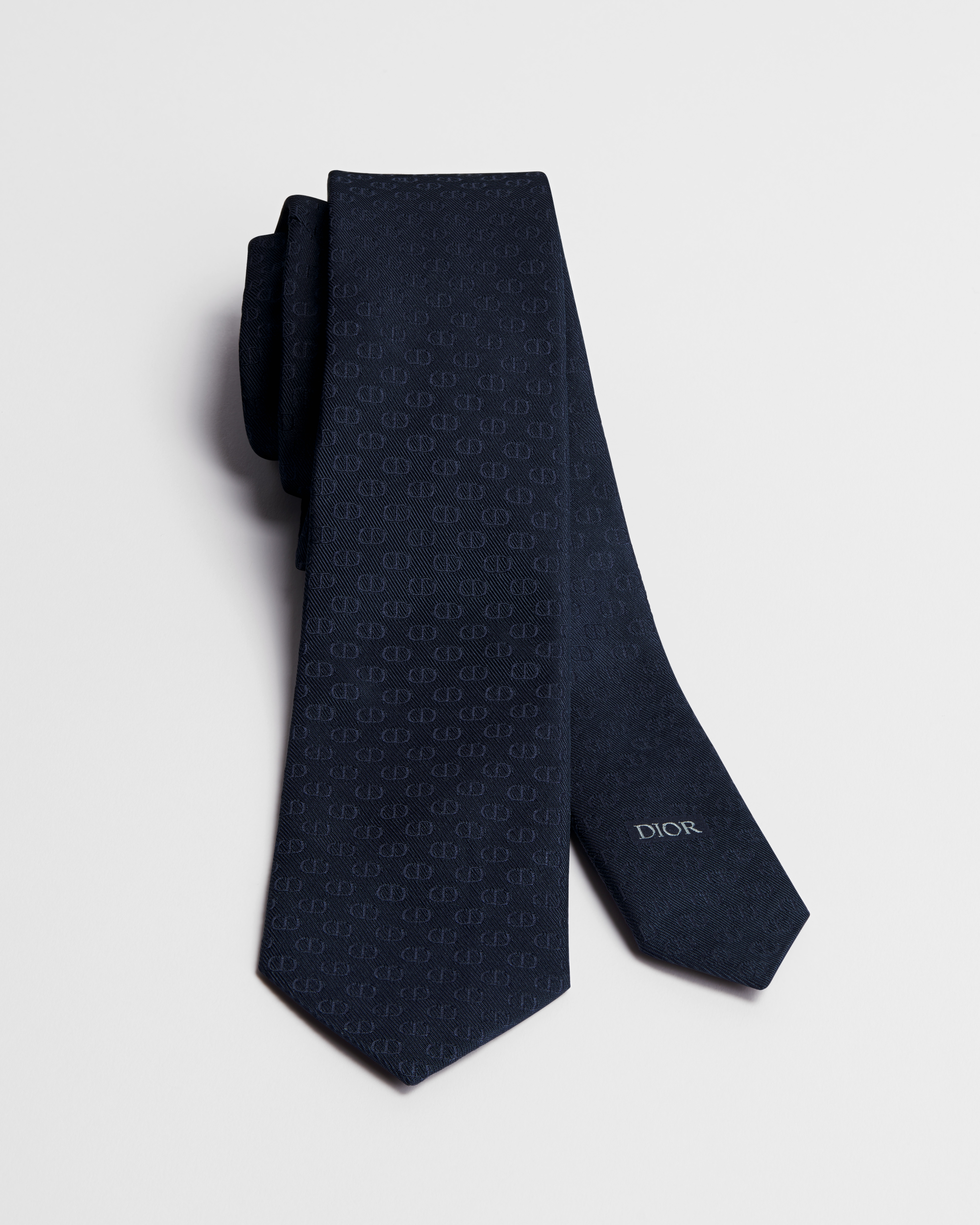 Cravatta CD Icon Seta blu navy E10