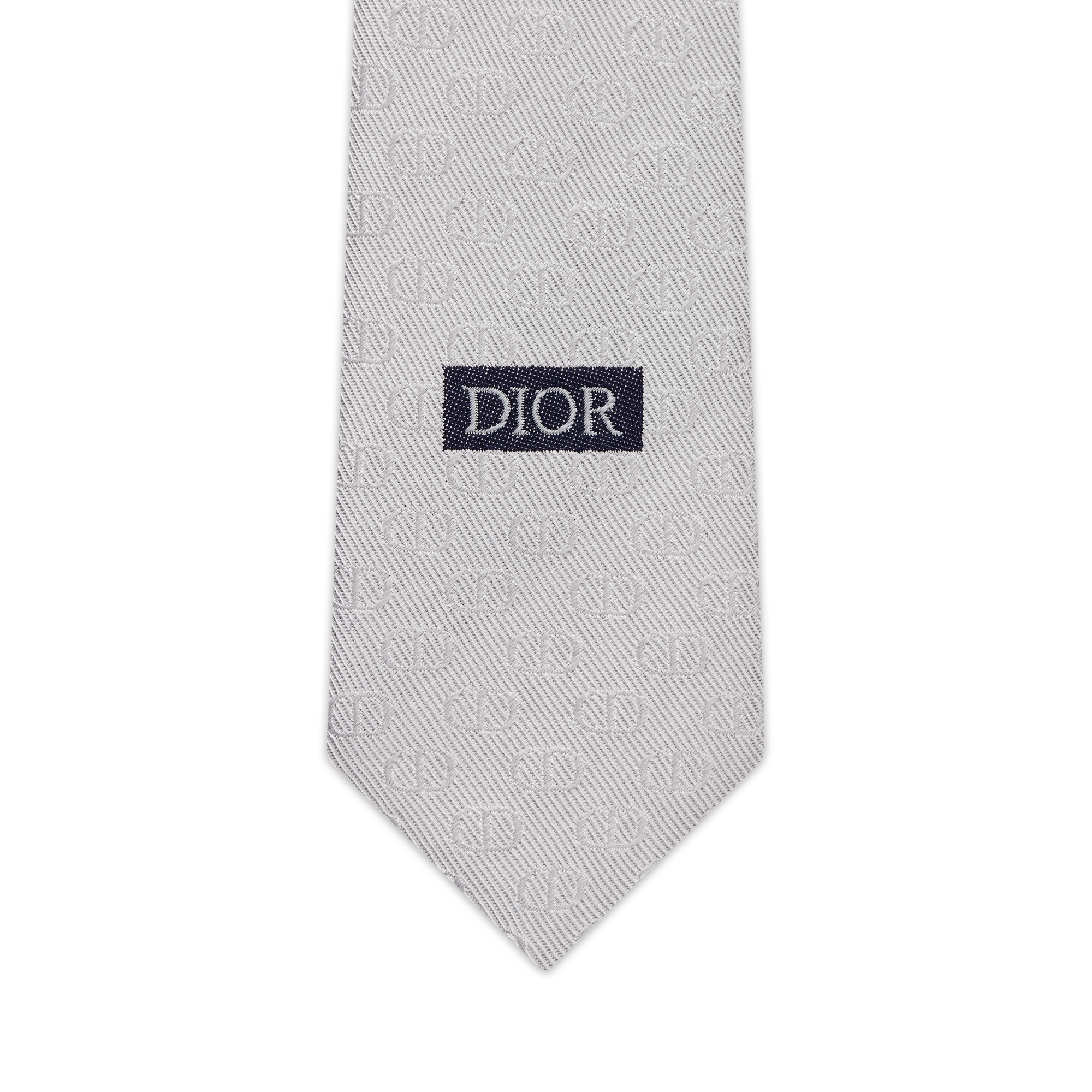 CD Icon Tie Gray Silk E09