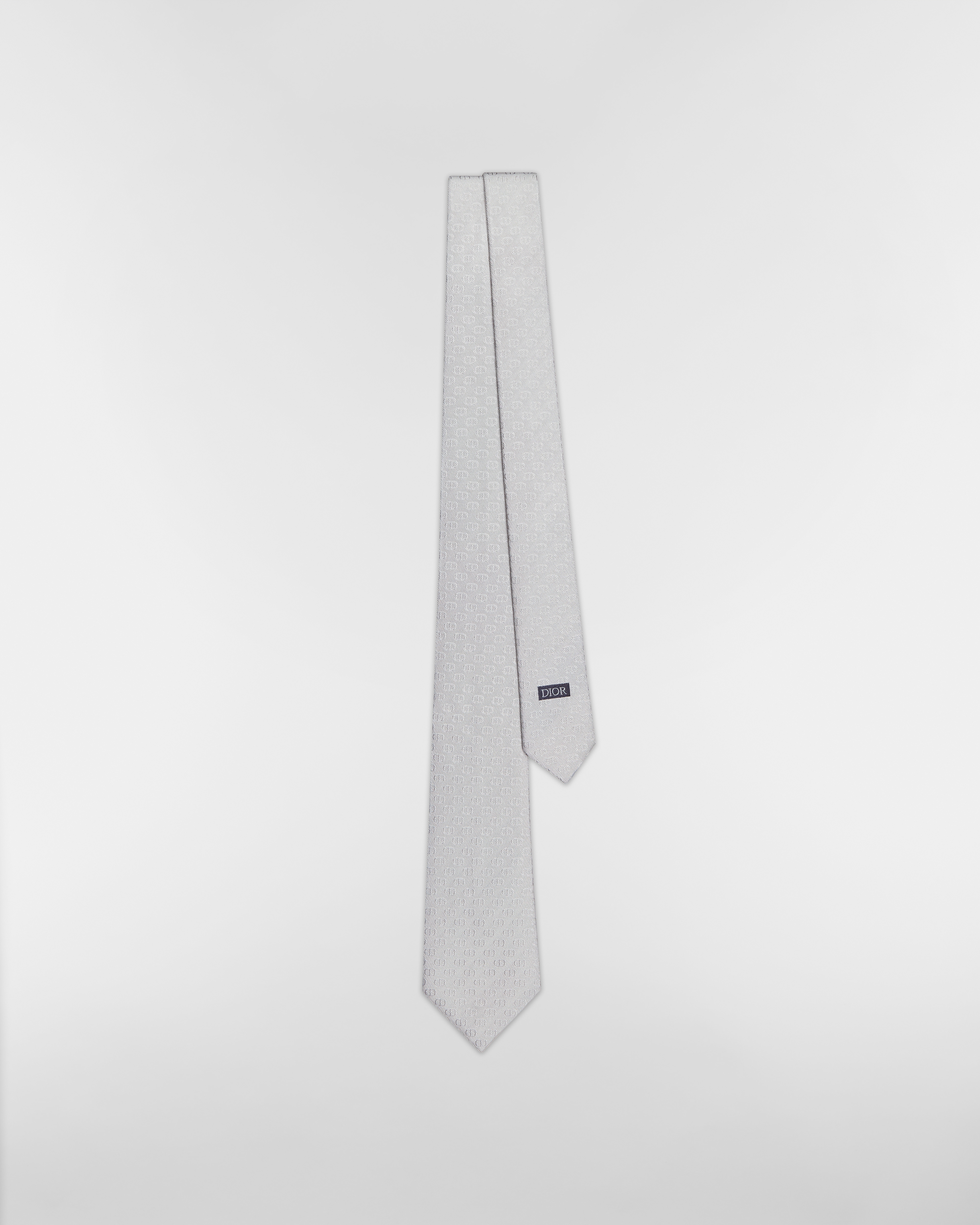 CD Icon Krawatte Seide in Grau E01