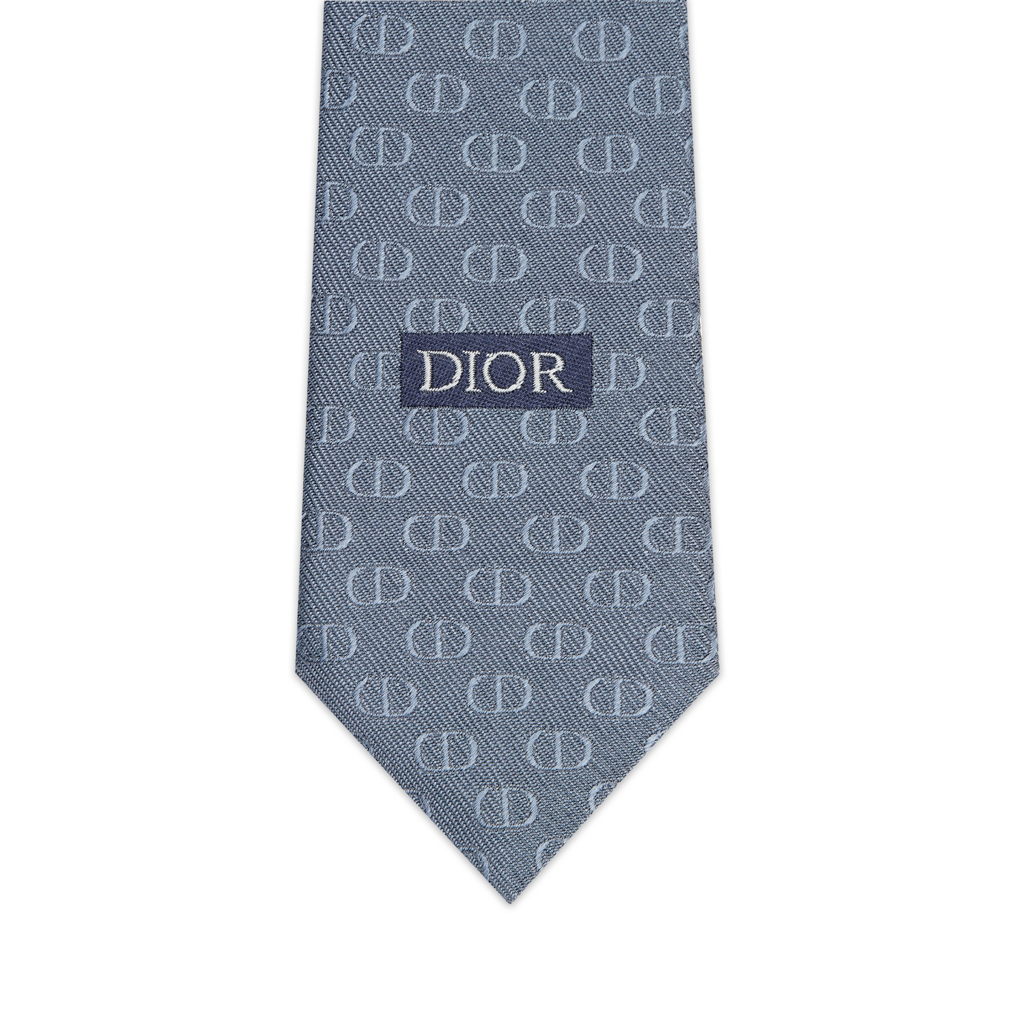 CD Icon Tie Deep Gray Silk E09