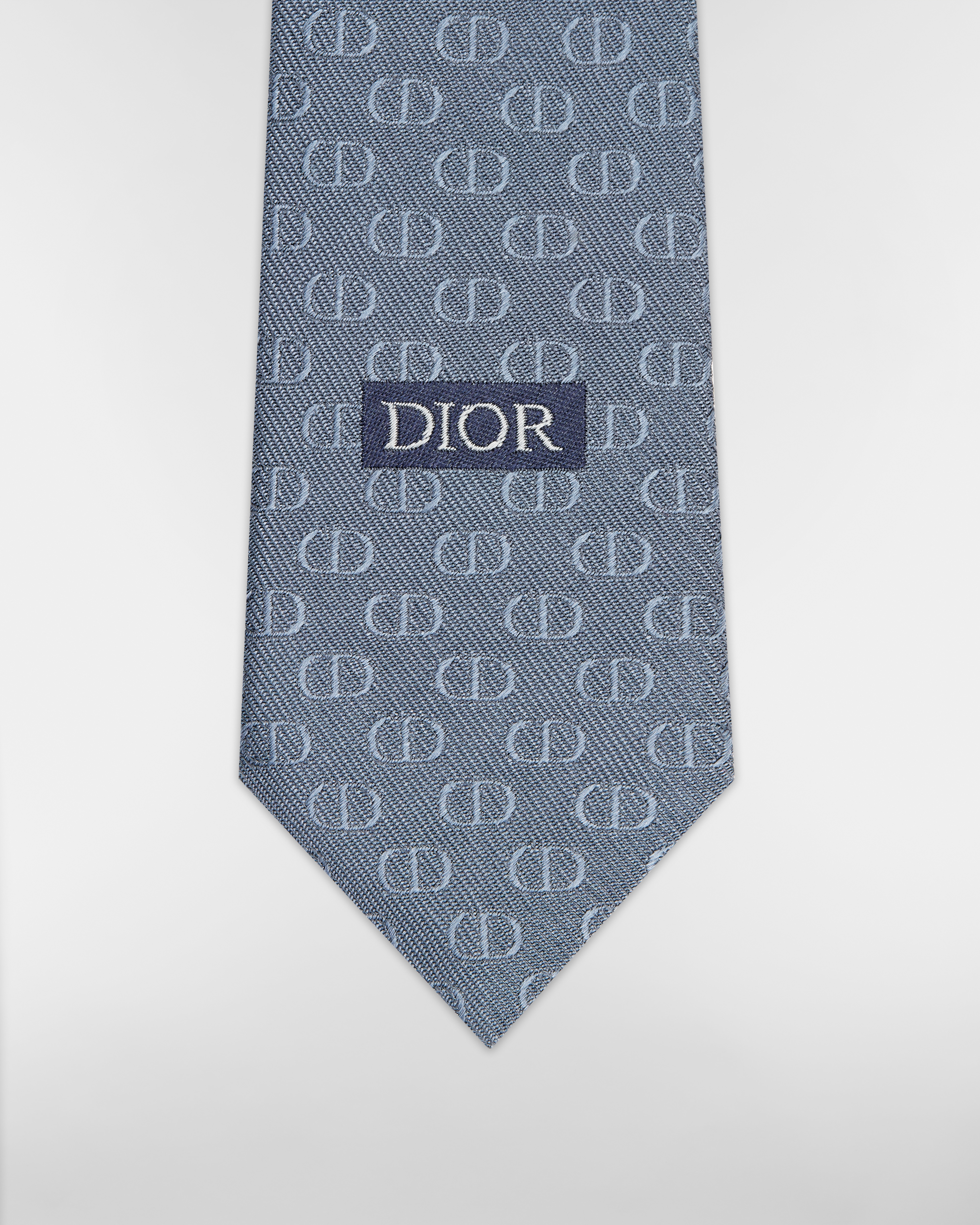 CD Icon Tie Deep Gray Silk E09