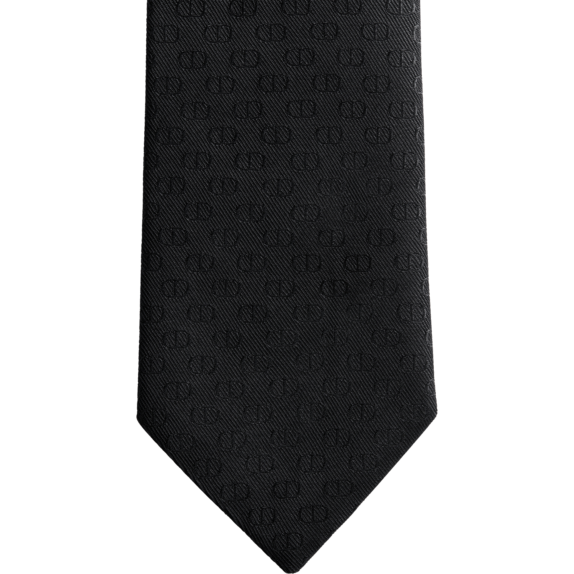 CD Icon Tie Black Silk E09