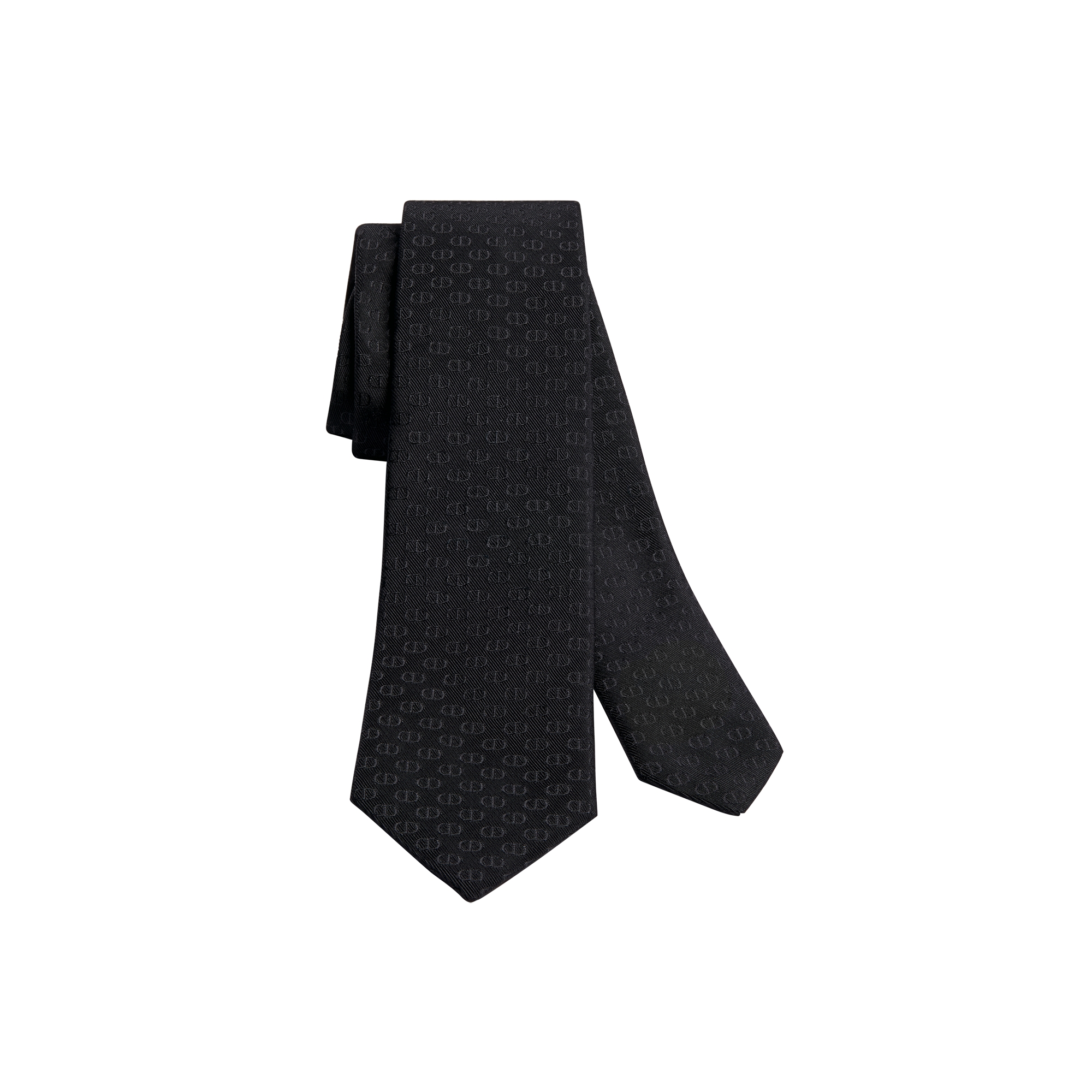 CD Icon Tie Black Silk E10