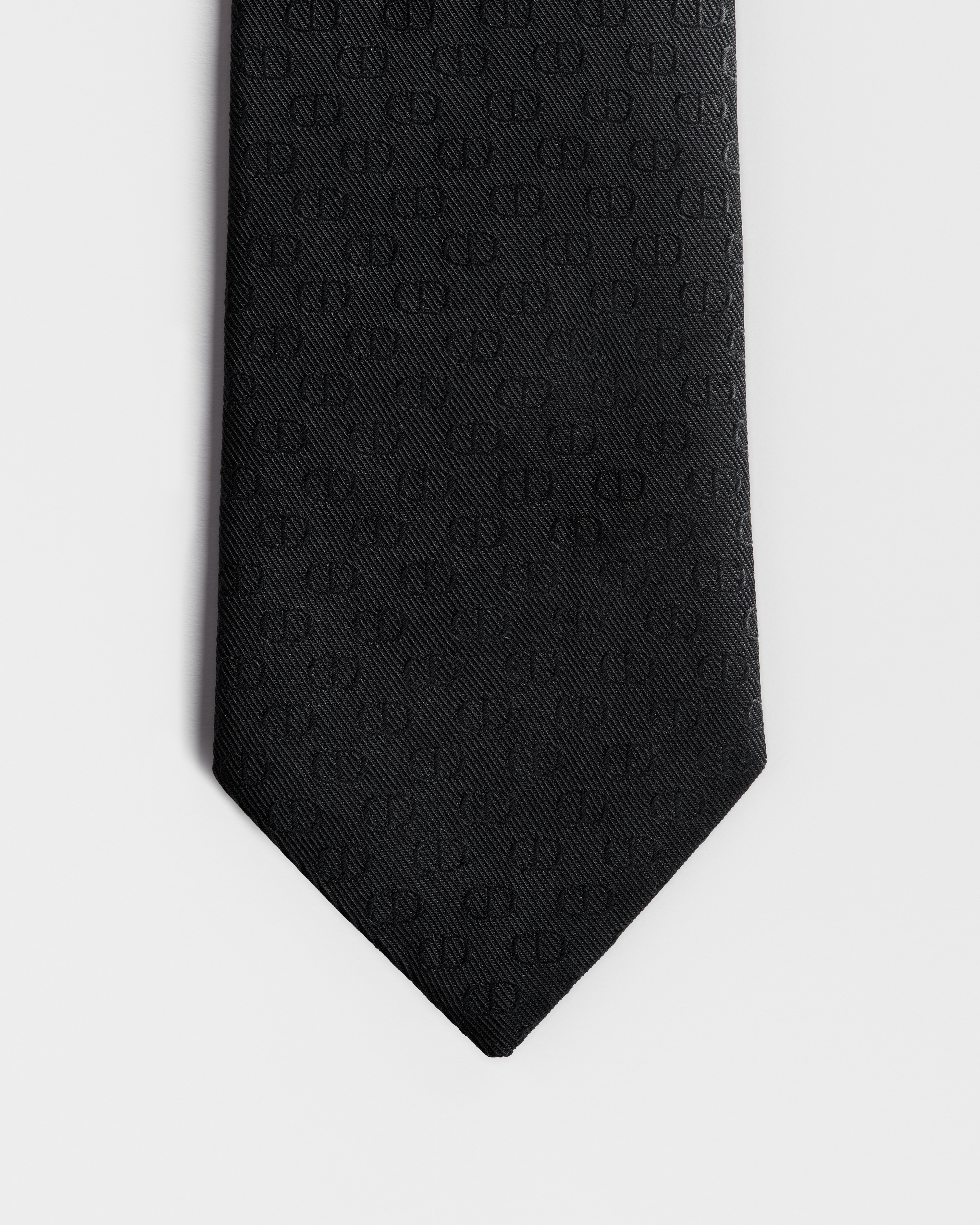 CD Icon Tie Black Silk E09