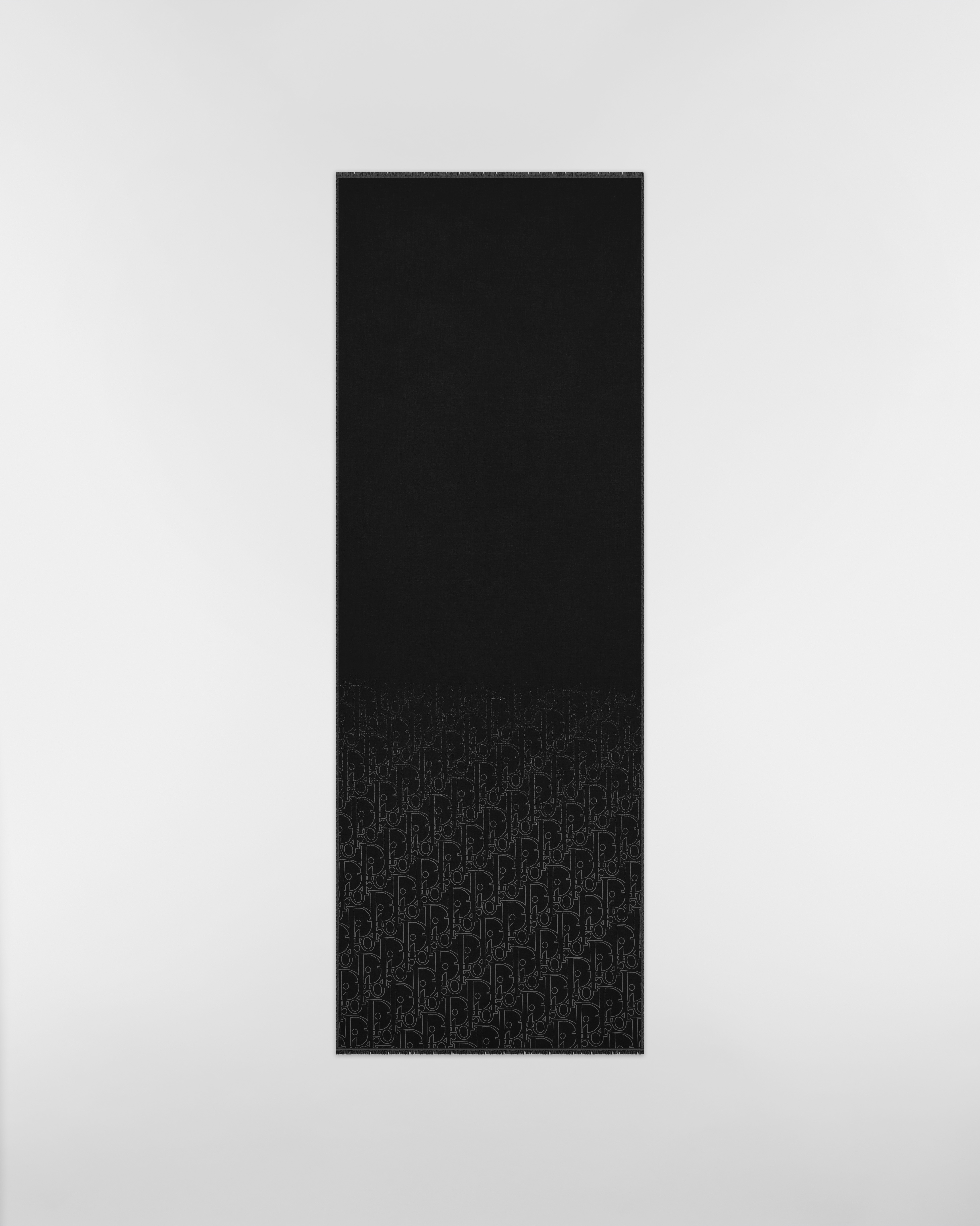 Sciarpa Dior Gravity sfumata Lana e seta nere e grigie E07