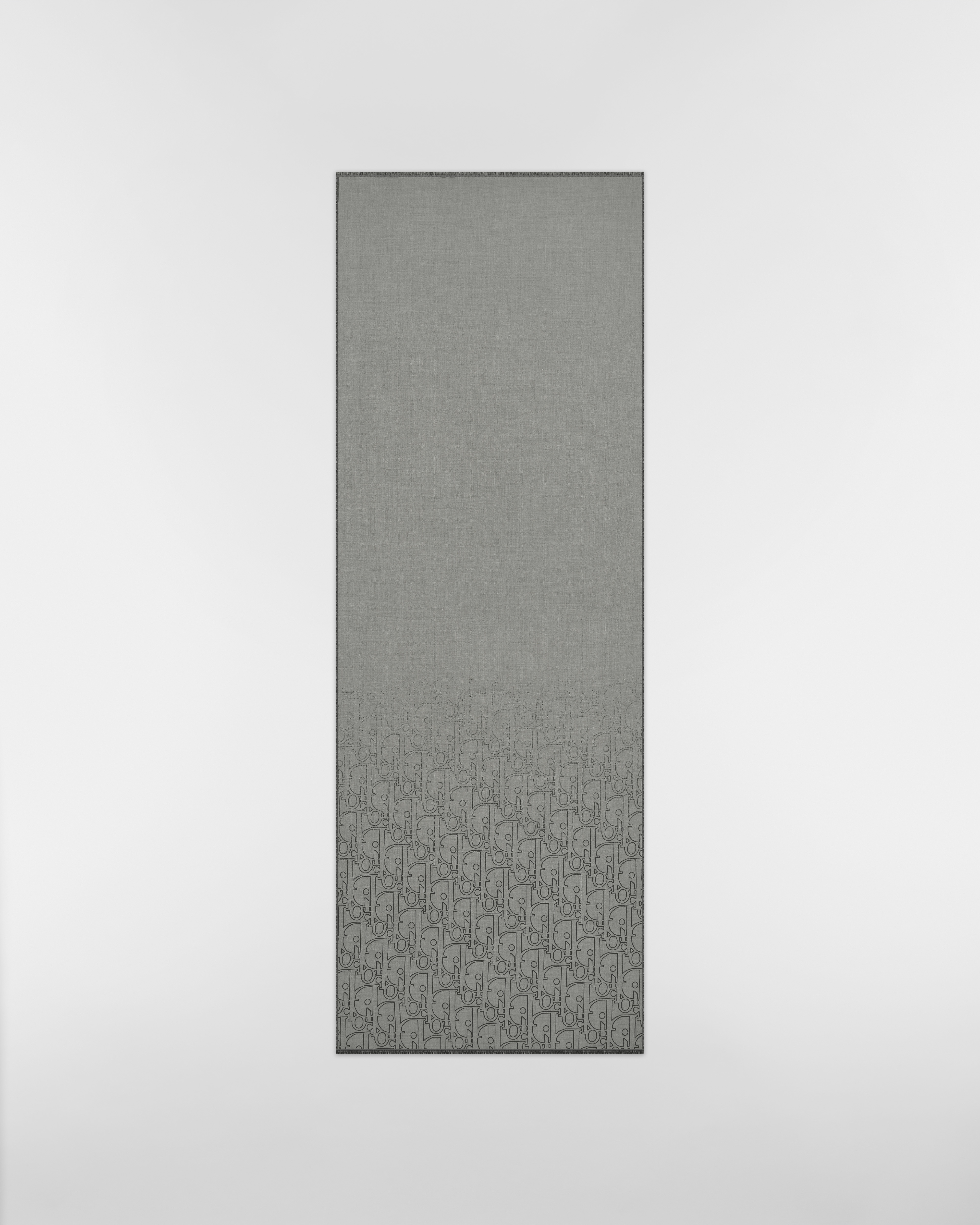 Sciarpa Dior Gravity sfumata Lana e seta nere e grigie E08