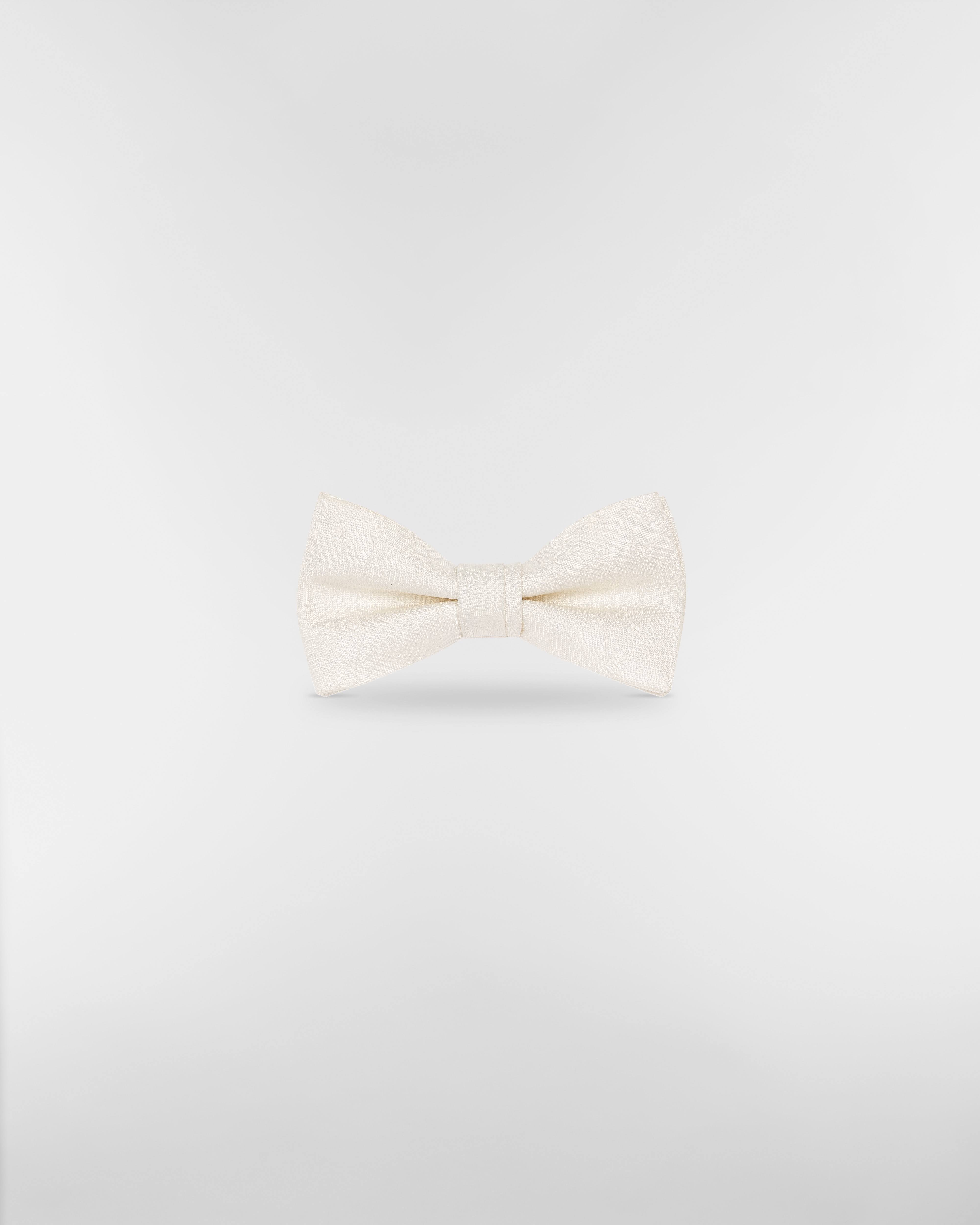 Nœud papillon CD Icon Muguet Soie blanc cassé E01