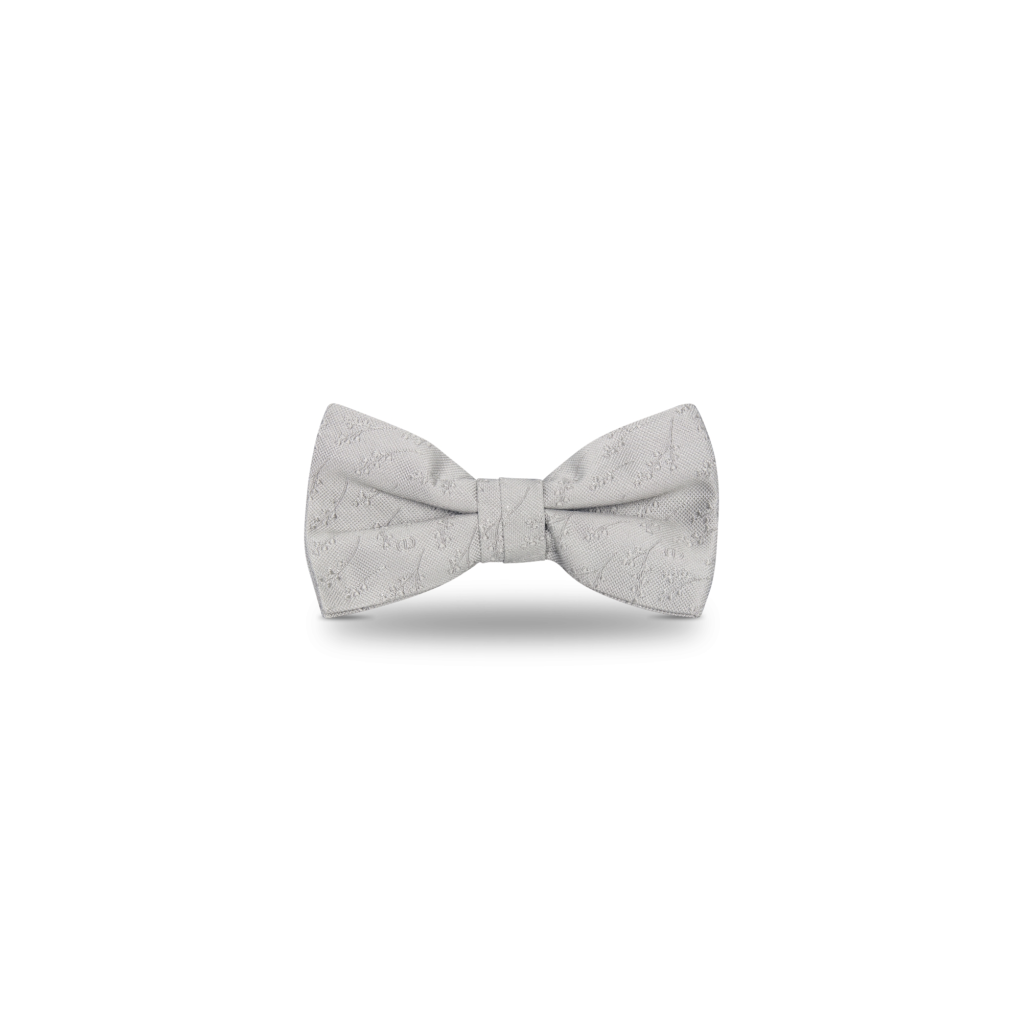 CD Icon Lily of the Valley Bow Tie Gray Silk E01