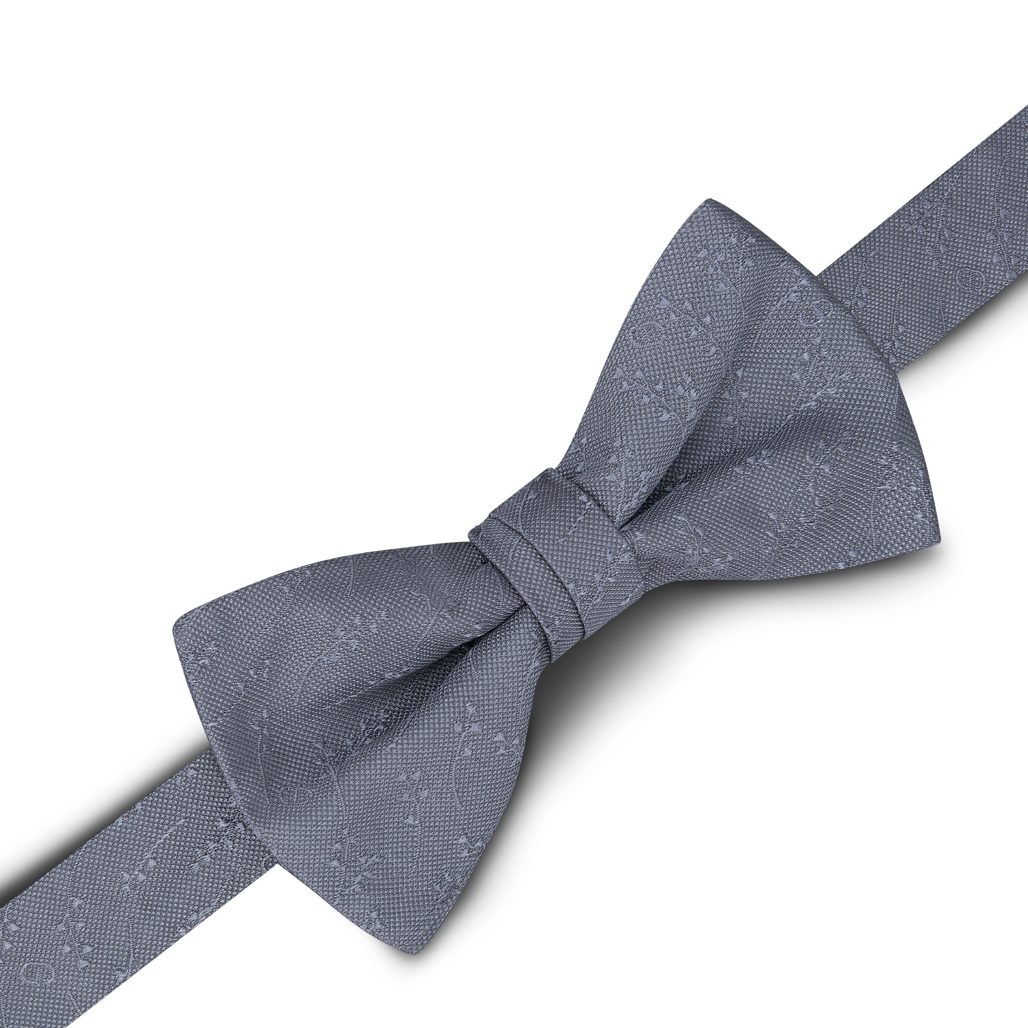 Nœud papillon CD Icon Muguet Soie gris foncé E09