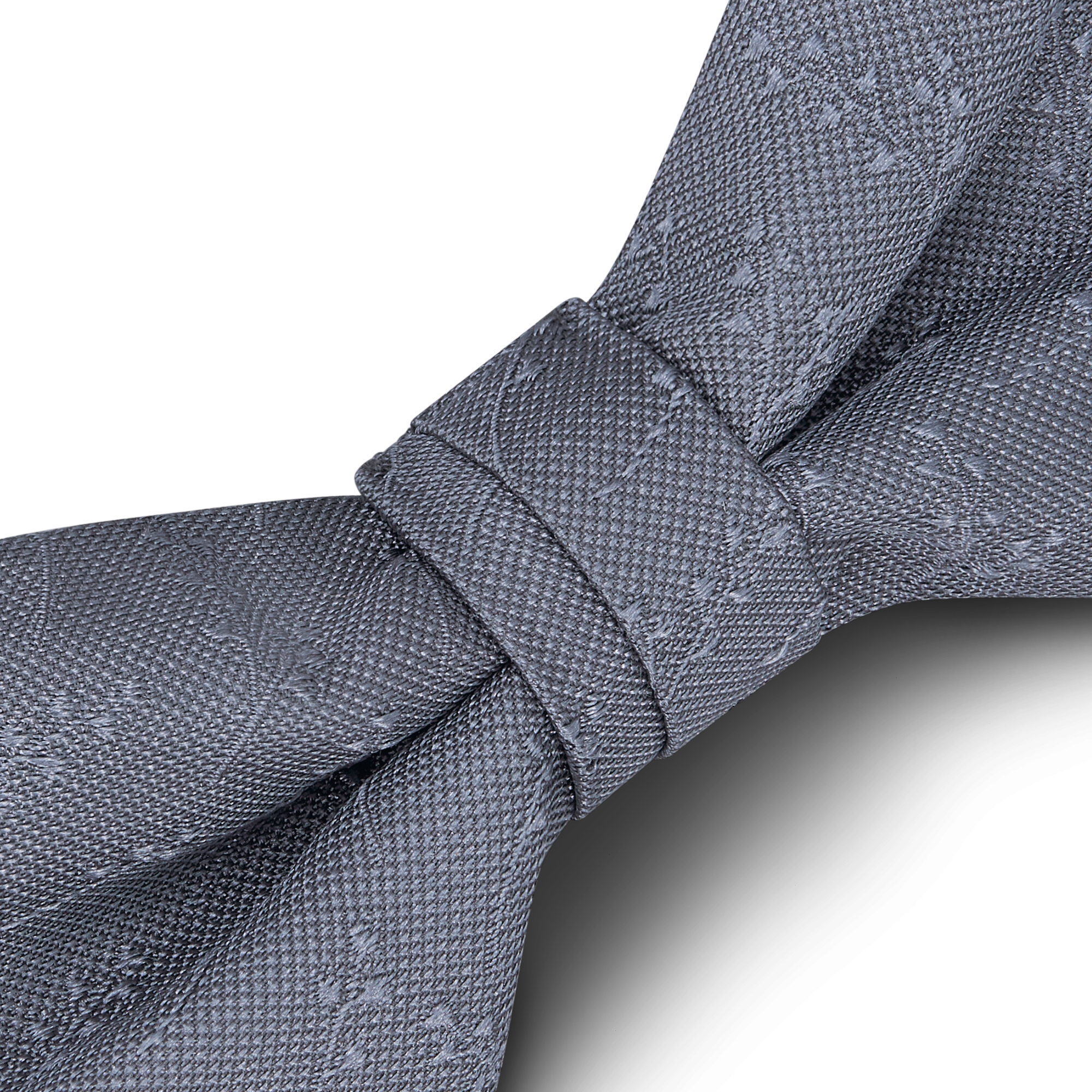 Nœud papillon CD Icon Muguet Soie gris foncé E10