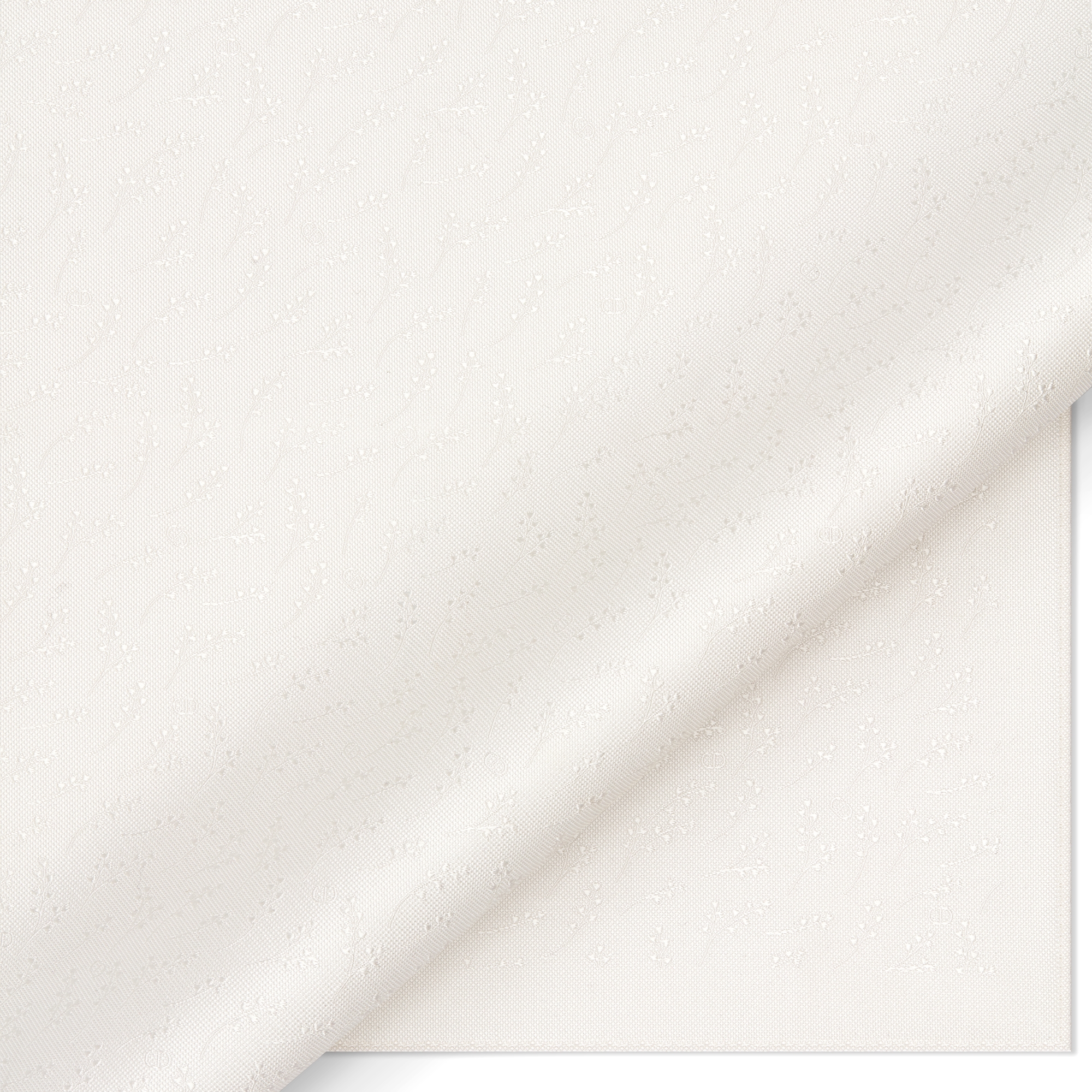 Fazzoletto da taschino CD Icon con mughetti Seta bianco sporco E09