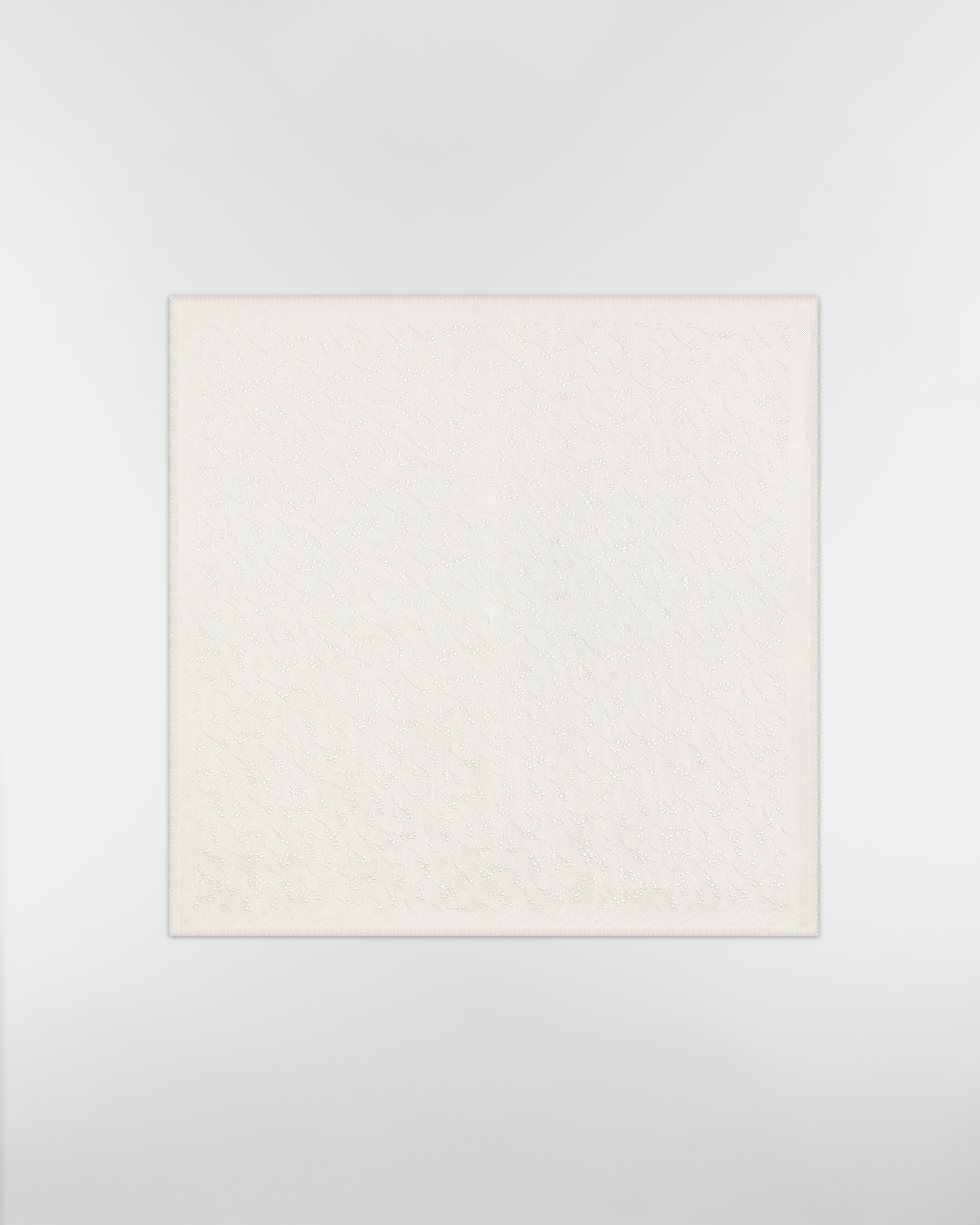 Pochette de costume CD Icon Muguet Soie blanc cassé E01