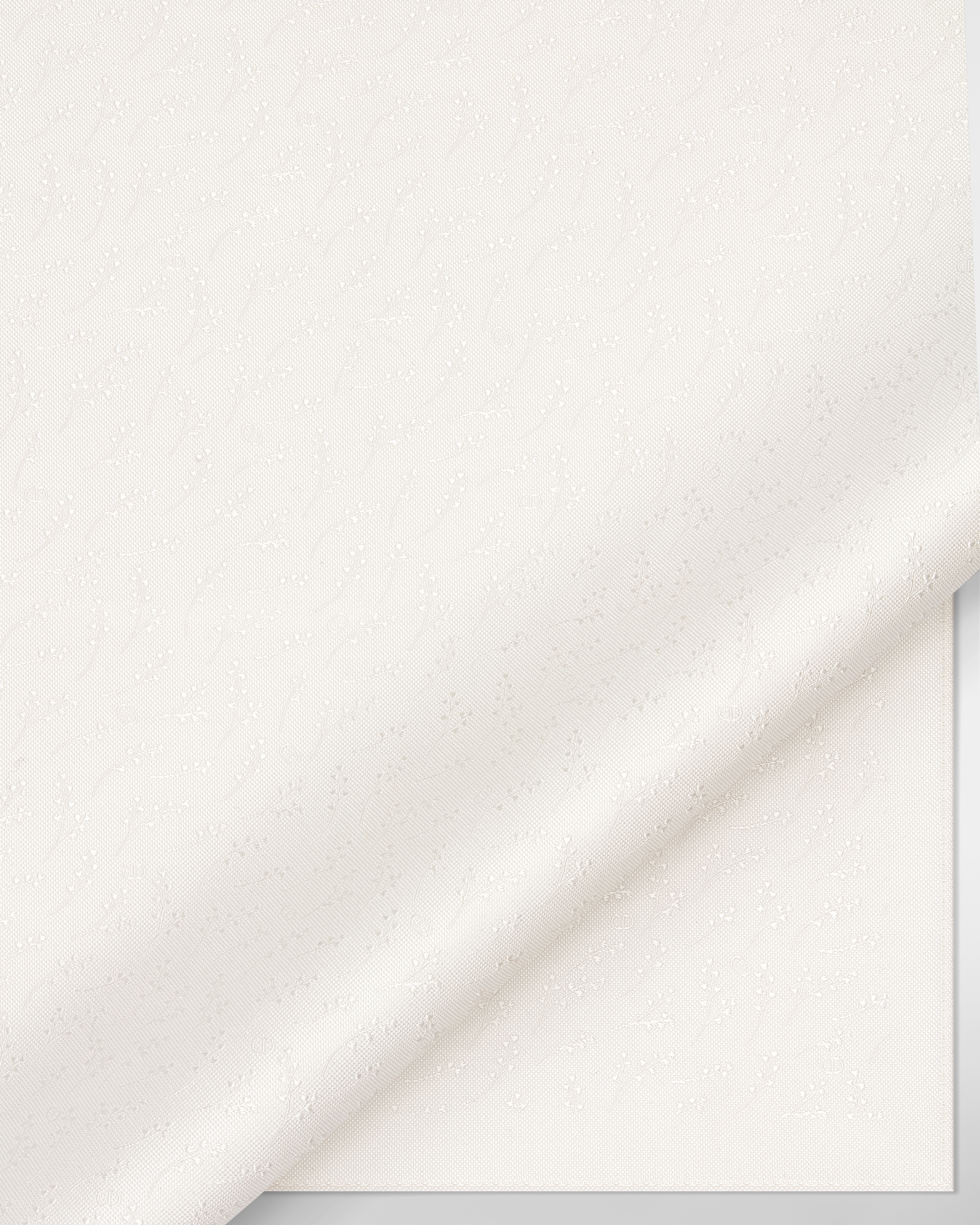 Fazzoletto da taschino CD Icon con mughetti Seta bianco sporco E09