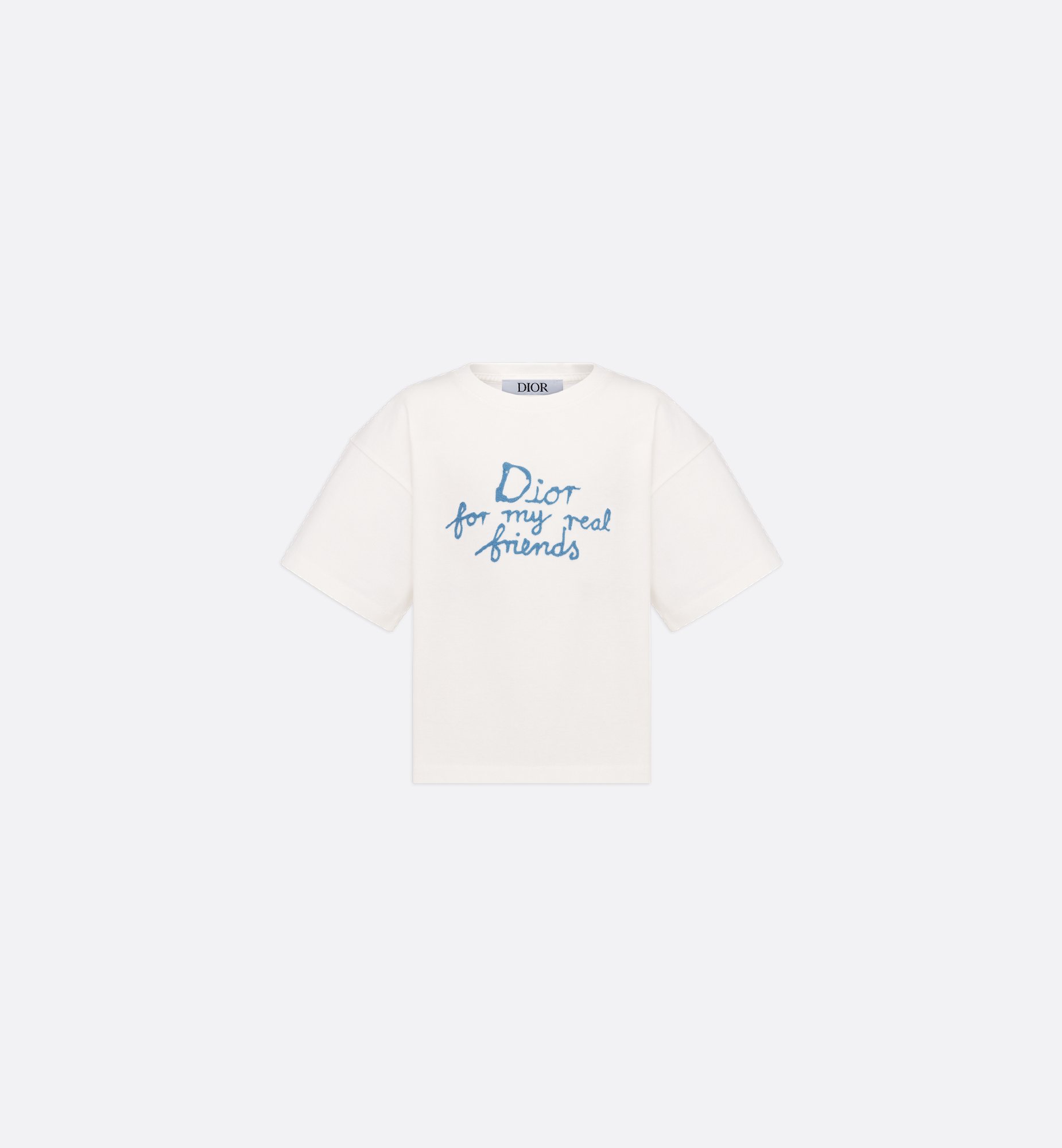 Kids' DIOR AND HYLTON NEL T-Shirt Navy Blue Cotton Jersey | DIOR Kids' DIOR AND HYLTON NEL T-Shirt Navy Blue Cotton Jersey | DIOR