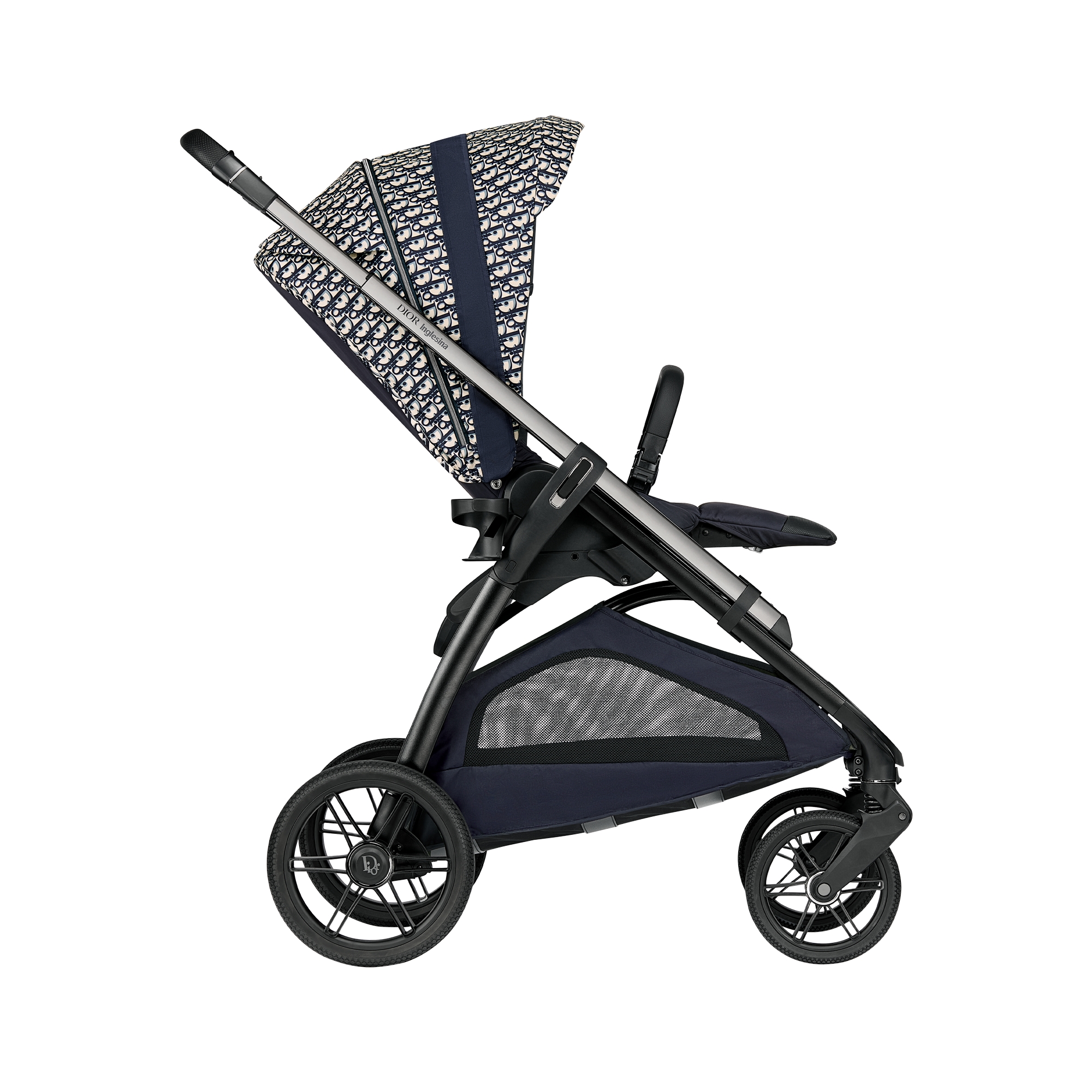 Stroller Blue and Beige Water-Repellent Fabric with Dior Oblique Print E01