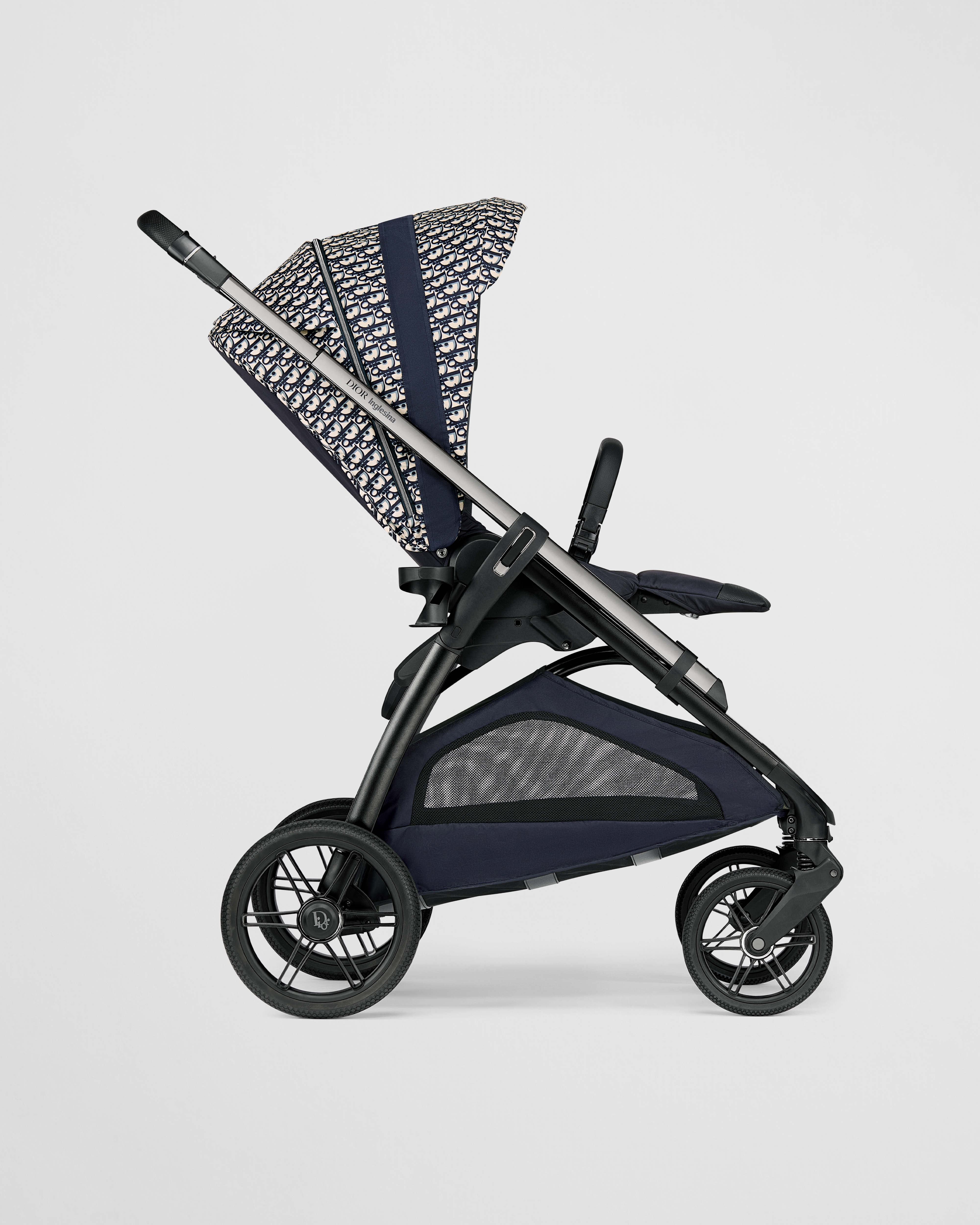 Stroller Blue and Beige Water-Repellent Fabric with Dior Oblique Print E01