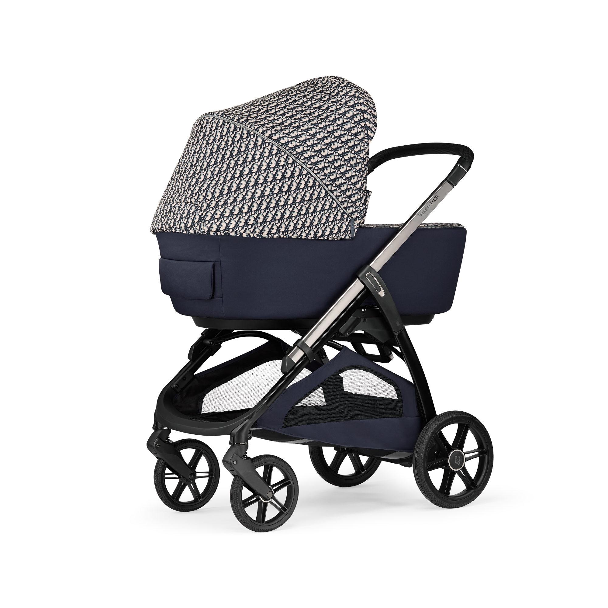 Combo reiswieg en wandelwagen Waterafstotende stof met blauwe en beige Dior Oblique-print E05