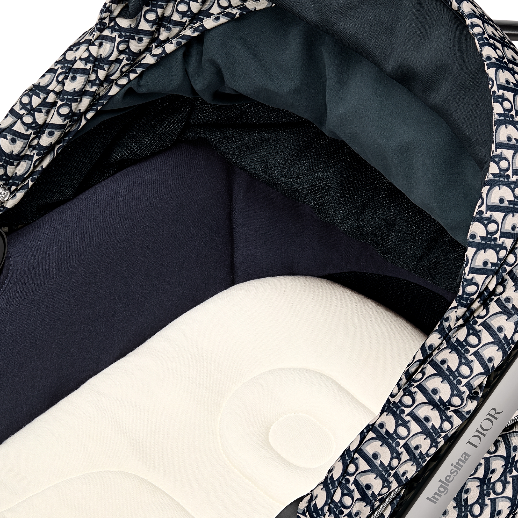 Combo reiswieg en wandelwagen Waterafstotende stof met blauwe en beige Dior Oblique-print E07
