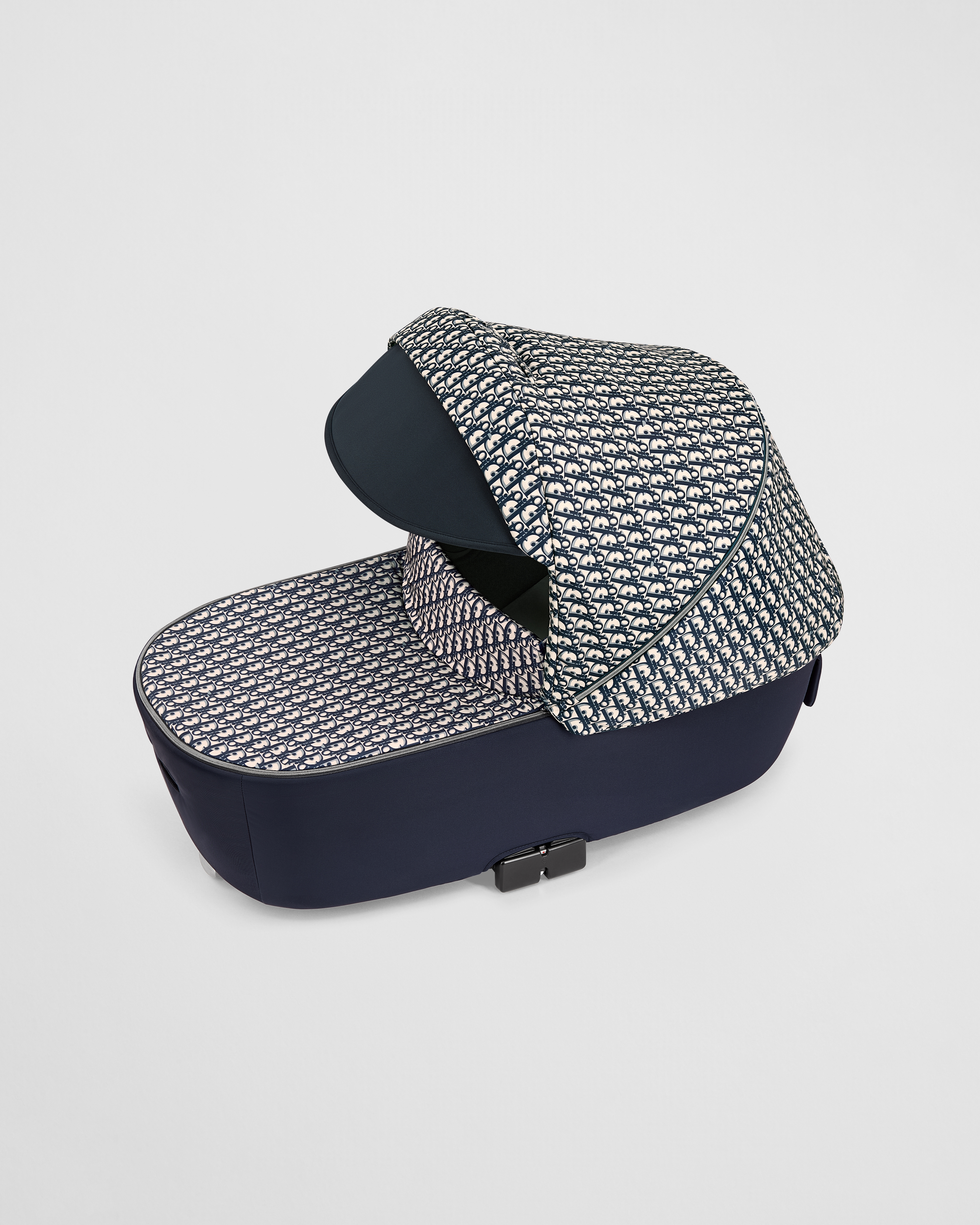 Combo landau et poussette Toile déperlante imprimé Dior Oblique bleu et beige E06