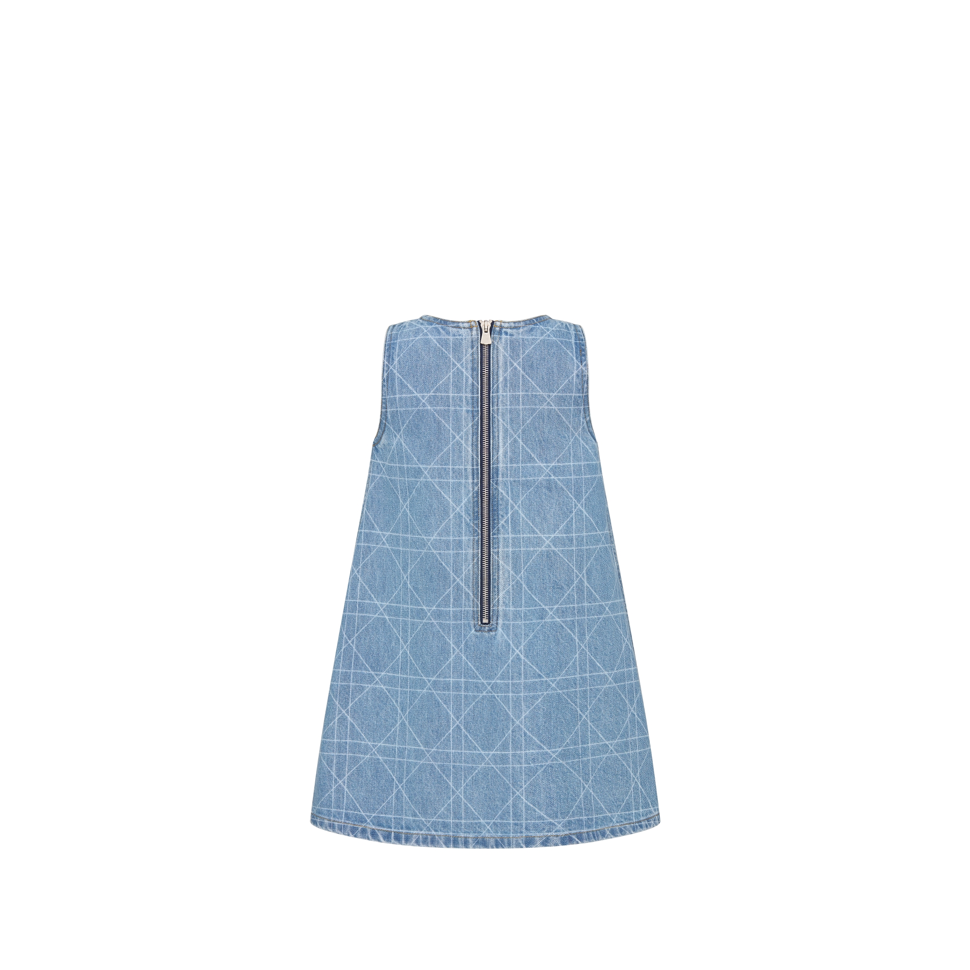 A-Linien-Kleid für Kinder Cannage Baumwolldenim in Blau E08