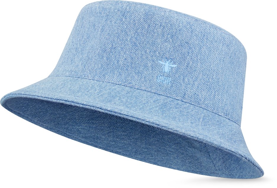 Kids Bucket Hat Blue Cotton Denim DIOR