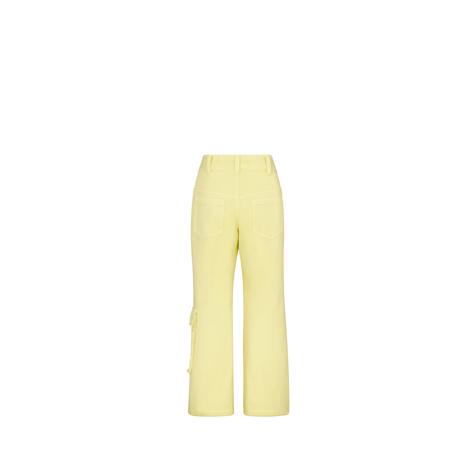 Kids' Flared Pants Yellow Cotton Denim E08