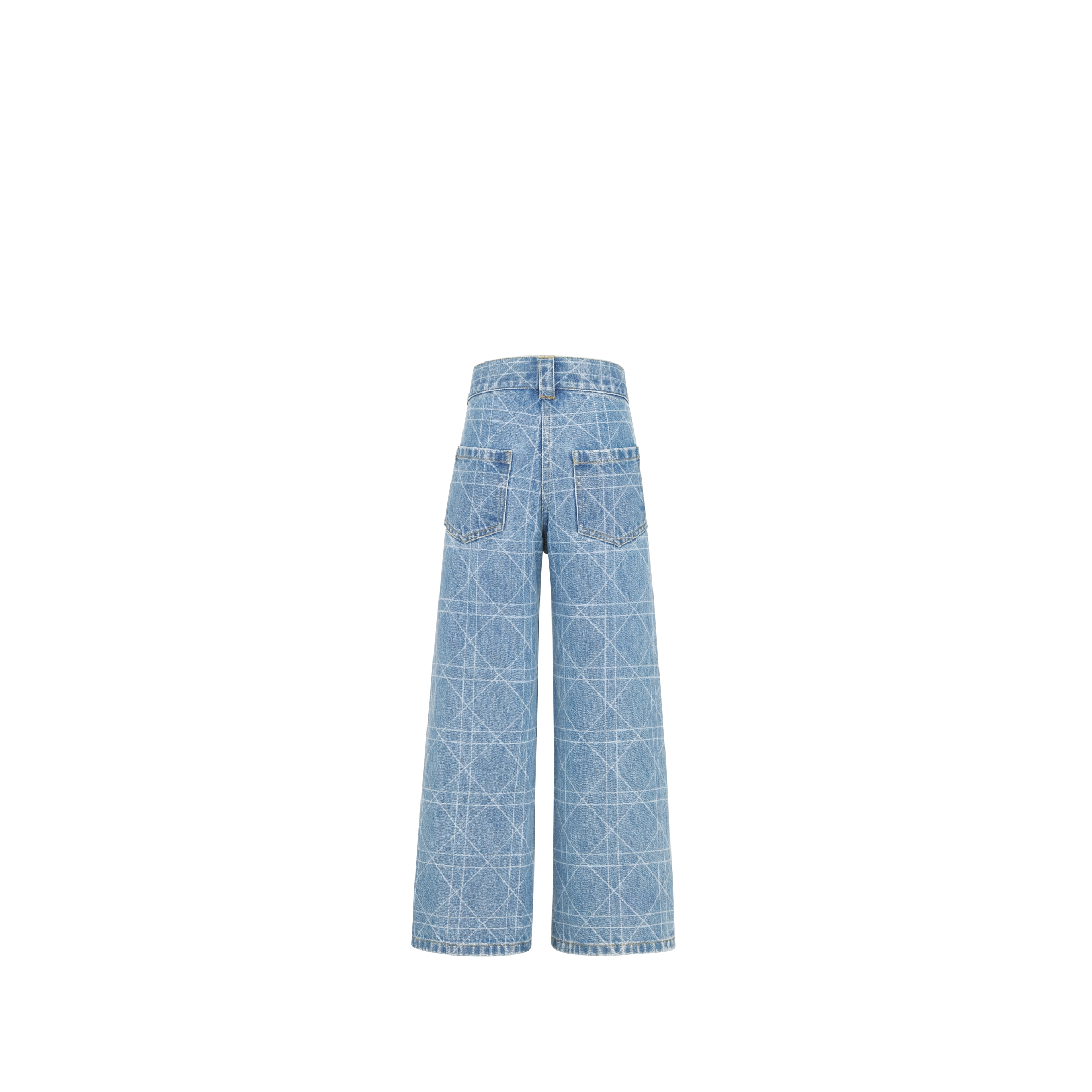 Kids' Wide-Leg Pants Blue Cannage Cotton Denim E08