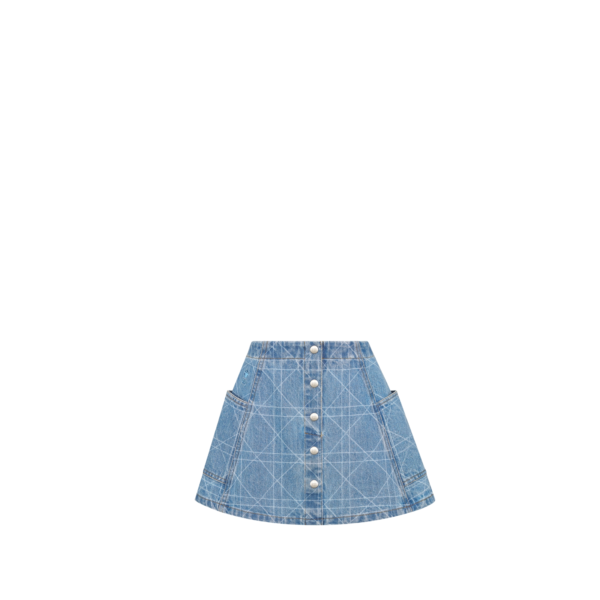 Kids' A-Line Skirt Blue Cannage Cotton Denim E01
