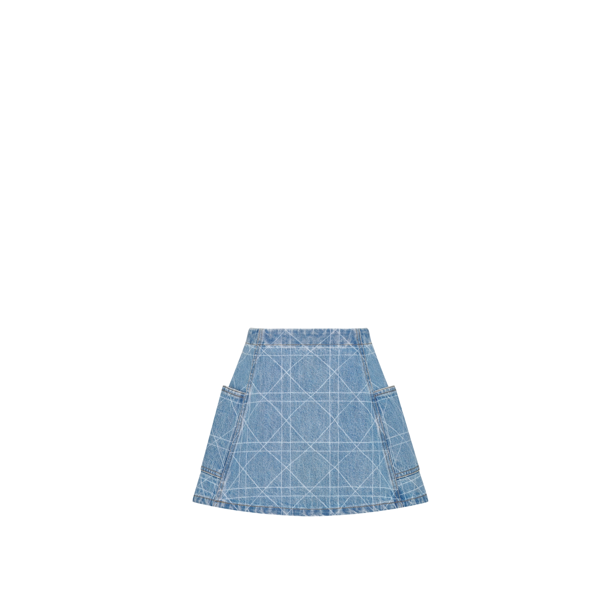 Kids' A-Line Skirt Blue Cannage Cotton Denim E08