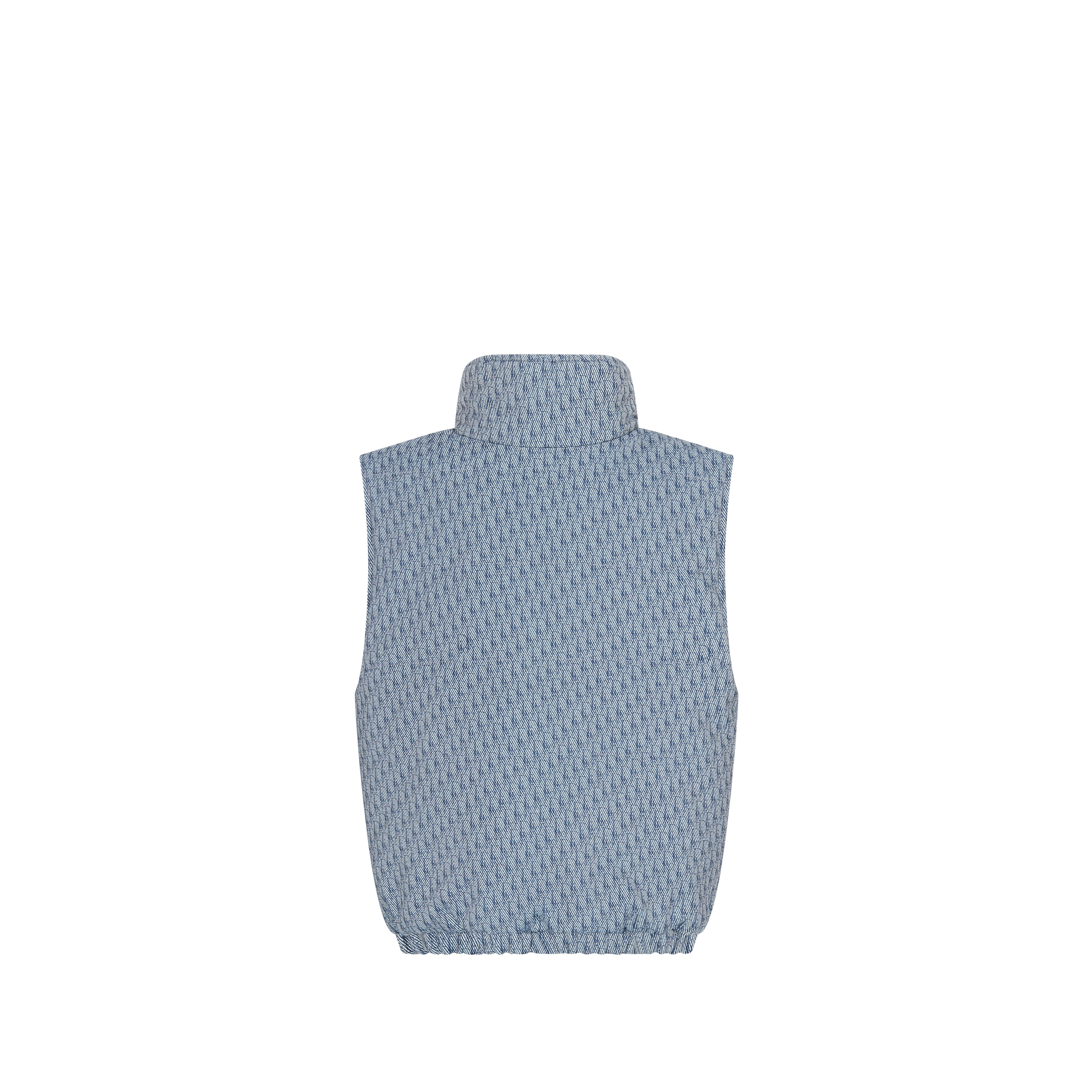 Kids' Puffer Vest Blue Dior Oblique Water-Repellent Cotton Gabardine E08