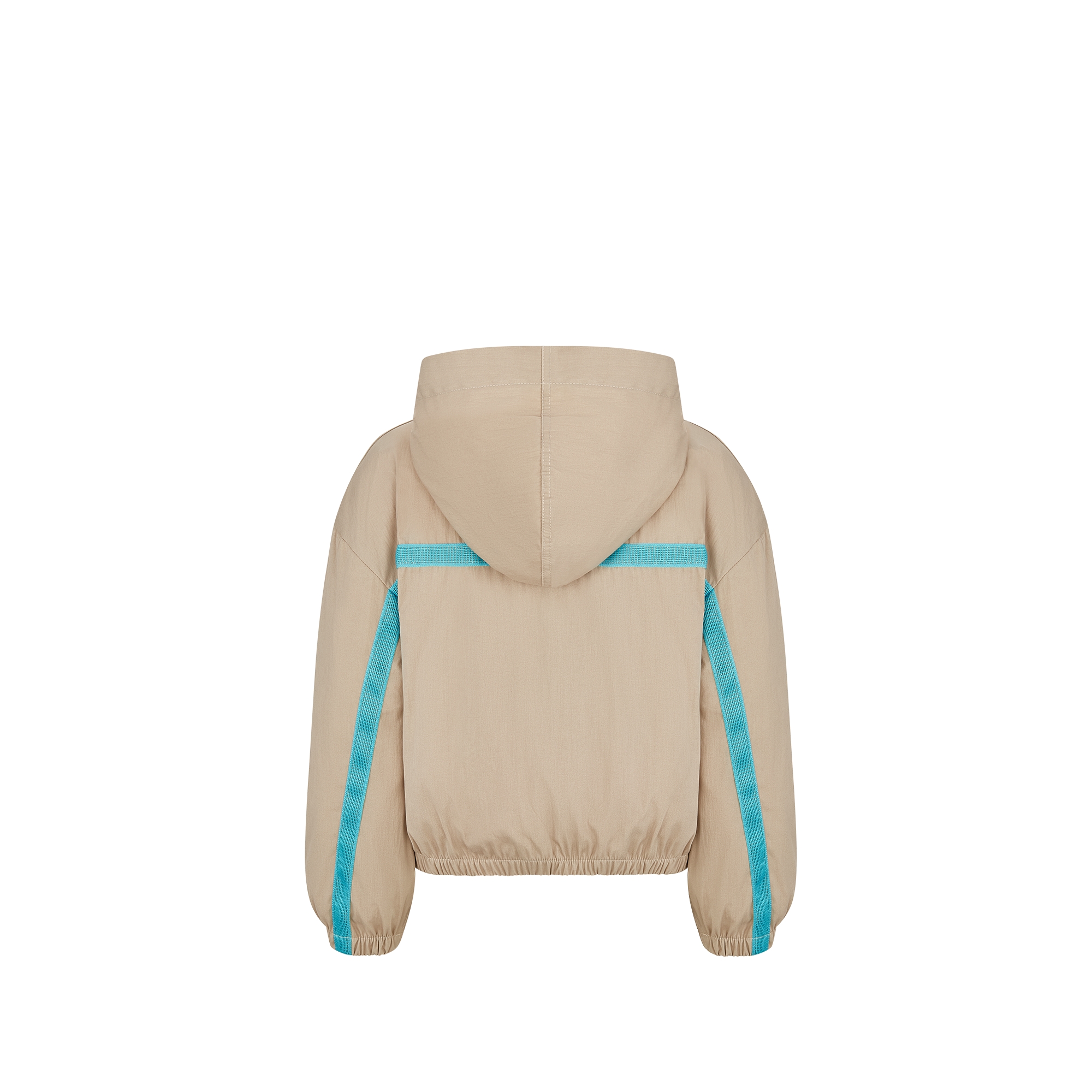 Kids' Hooded Jacket Beige Water-Repellent Cotton E08