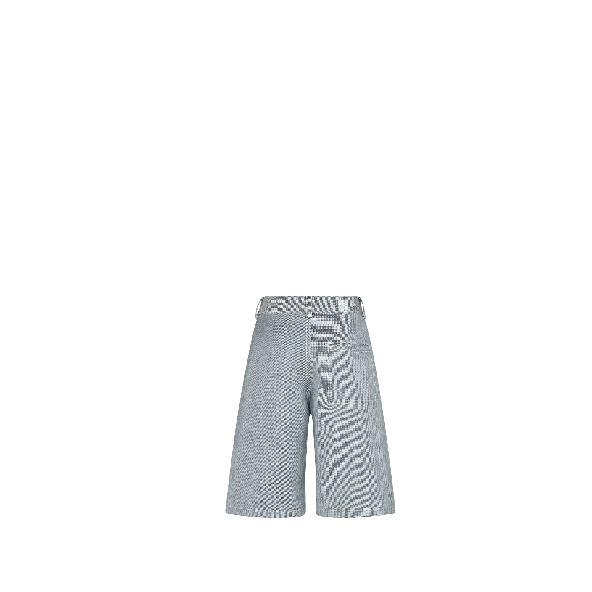 Kids' Bermuda Shorts Blue Cotton Twill E08