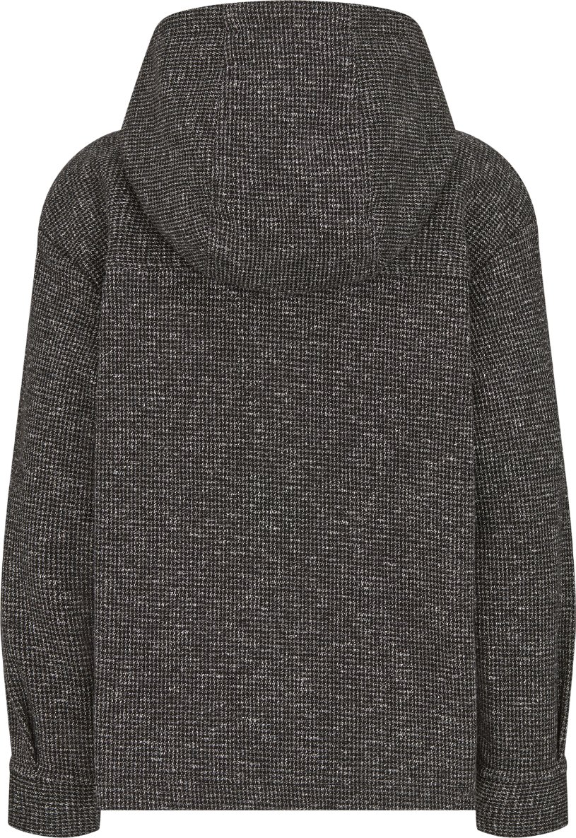 Kids' Hooded Jacket Deep Gray Micro-Houndstooth Cotton Jersey Jacquard |  DIOR