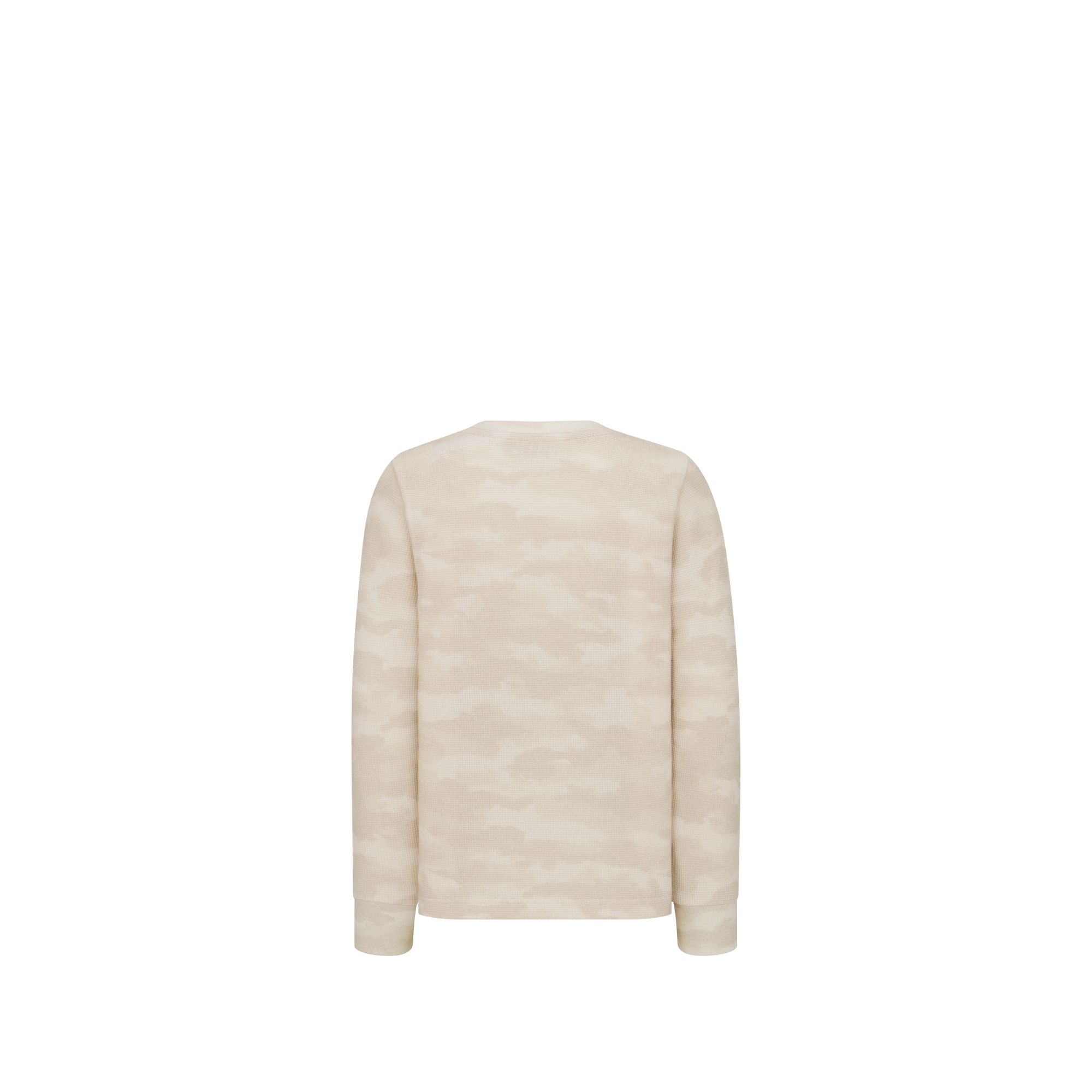 DIOR MOCHA WAFFLE LONG SLEEVE TOP