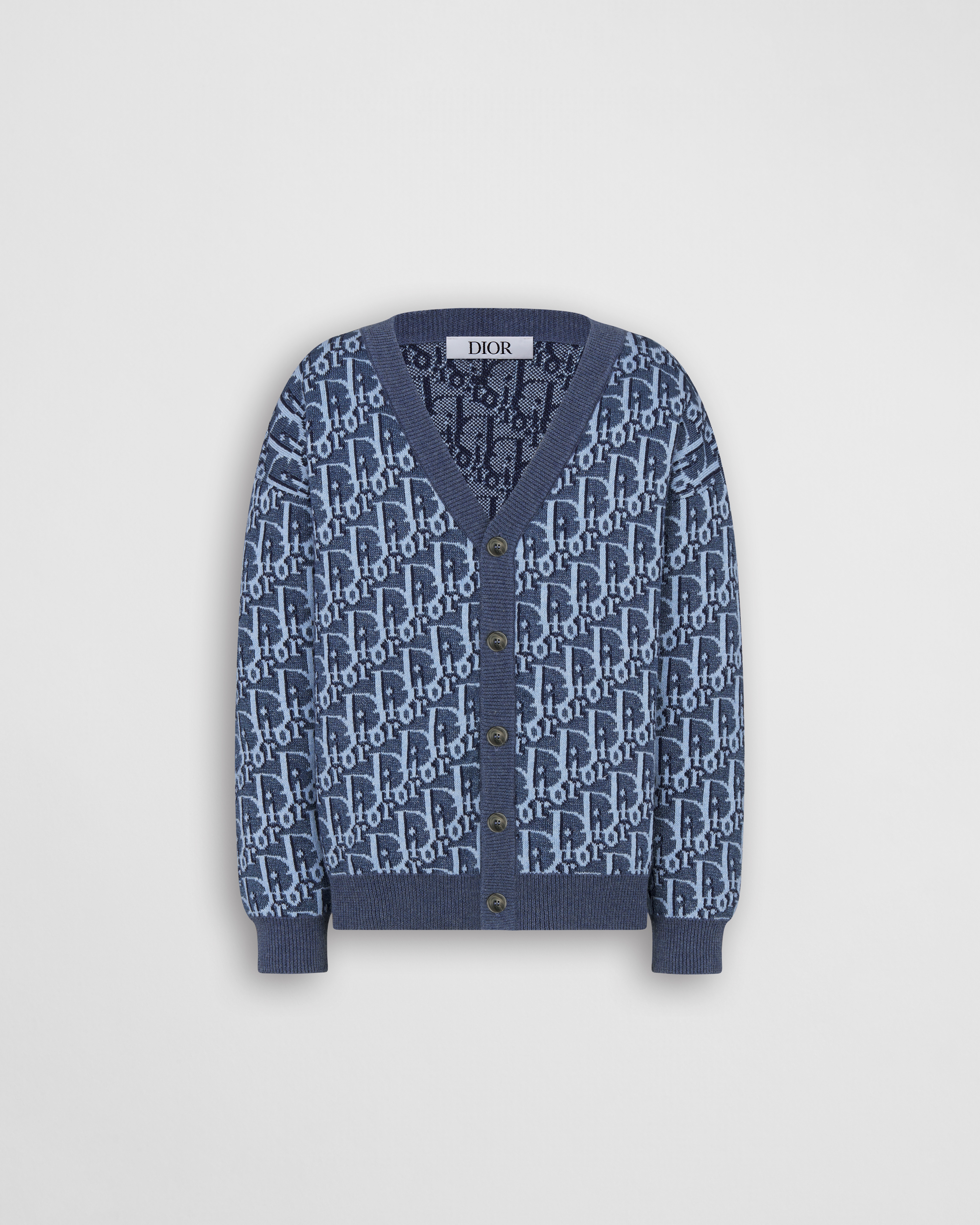 Cardigan für Kinder Dior Oblique Baumwollstrick in Blau E01