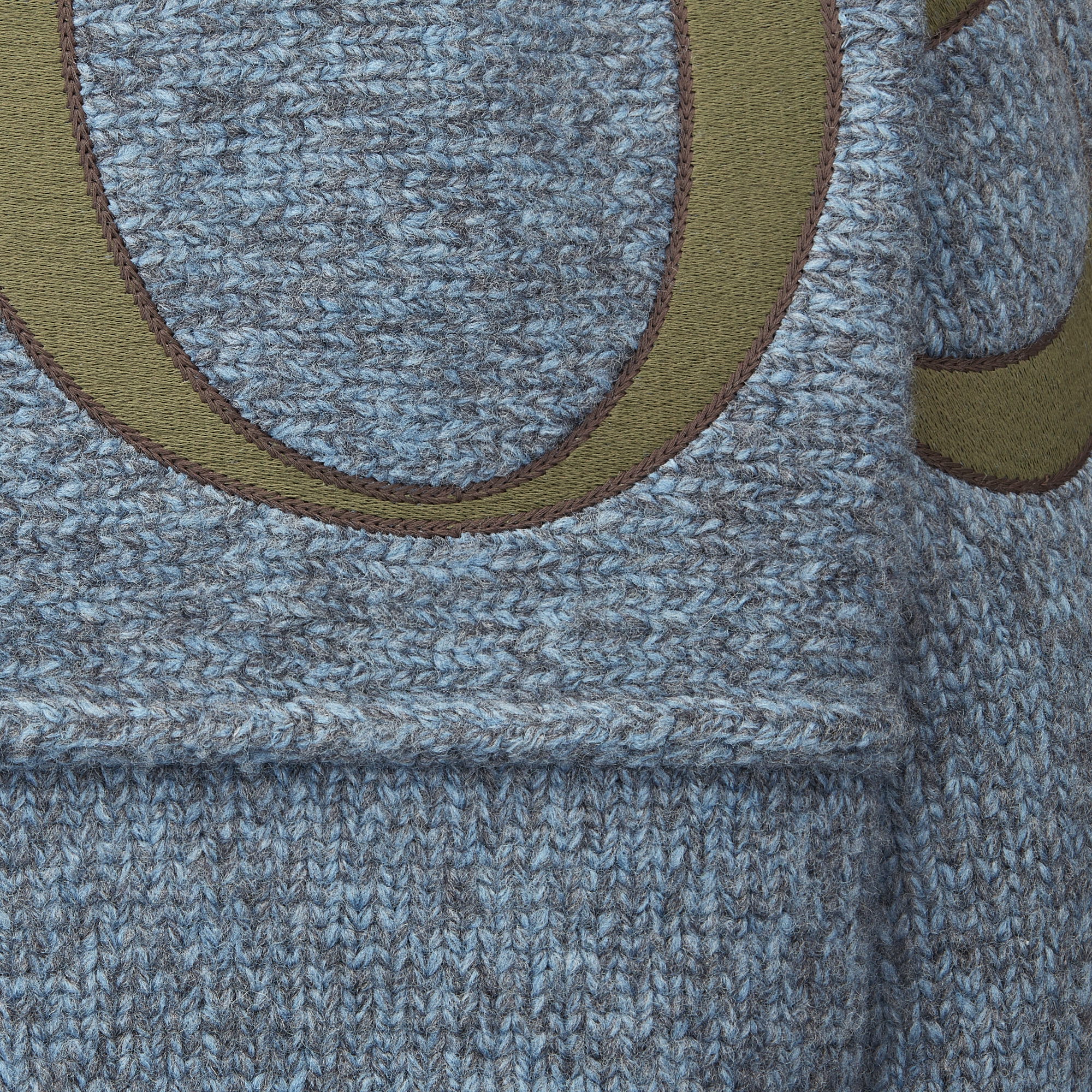 Kids' Jacket Gray-Blue Wool Mouliné Knit E09