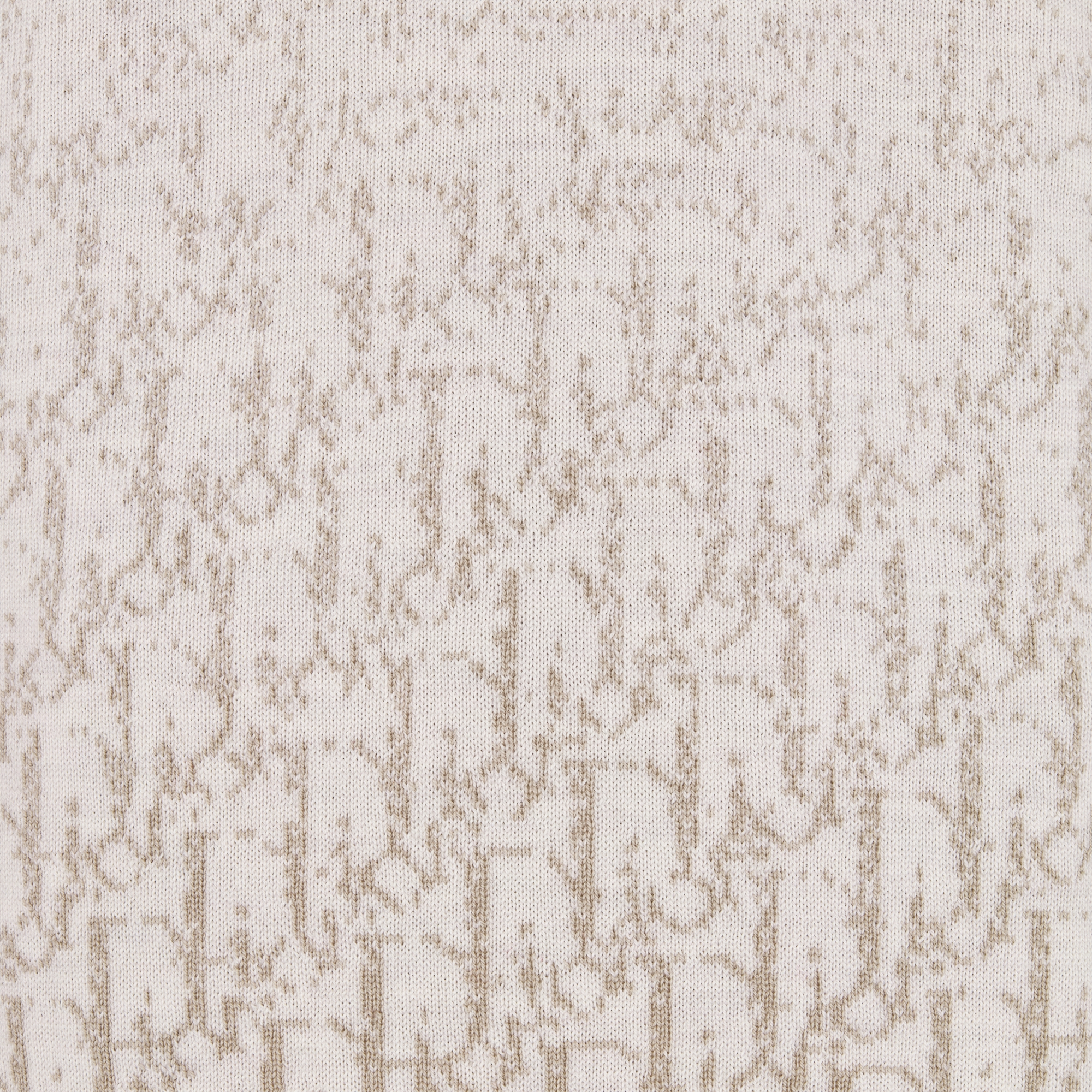 Pull enfant Maille de laine beige jacquard Dior Oblique gris dégradé E09