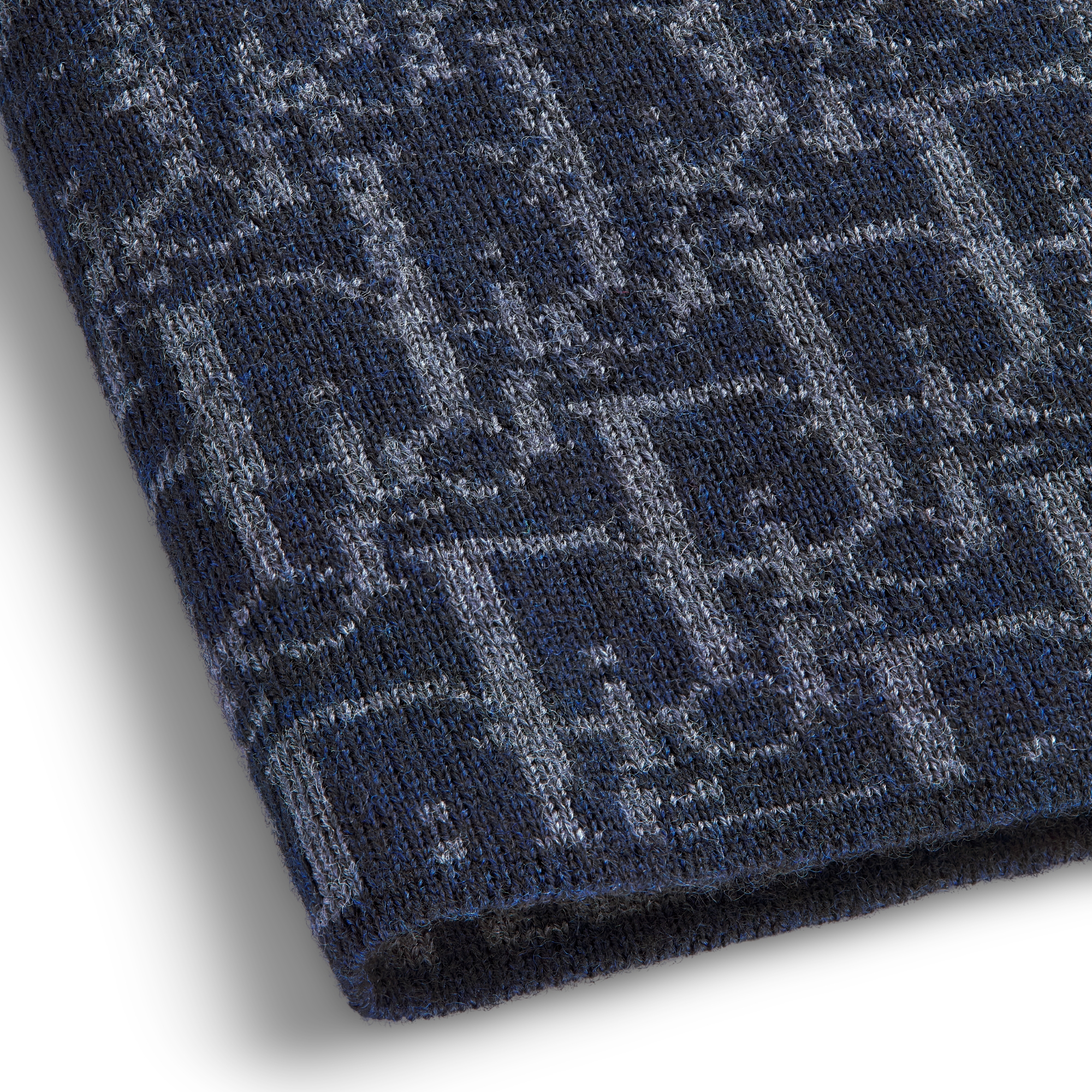 Kids' Neck Warmer Navy Blue Wool Knit with Blue Dior Oblique Jacquard E09