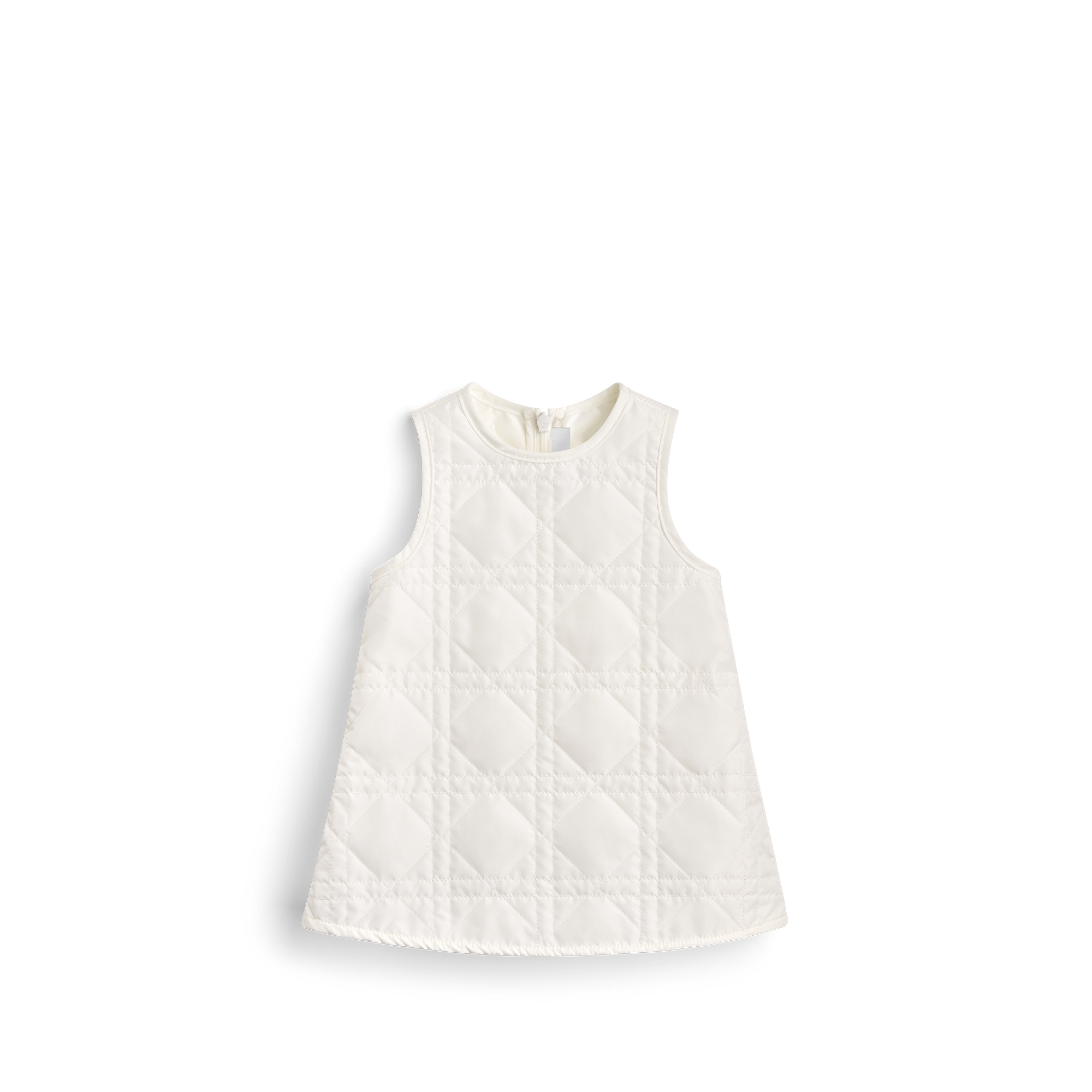 Baby A-Line Dress Ivory Cannage Technical Fabric E01